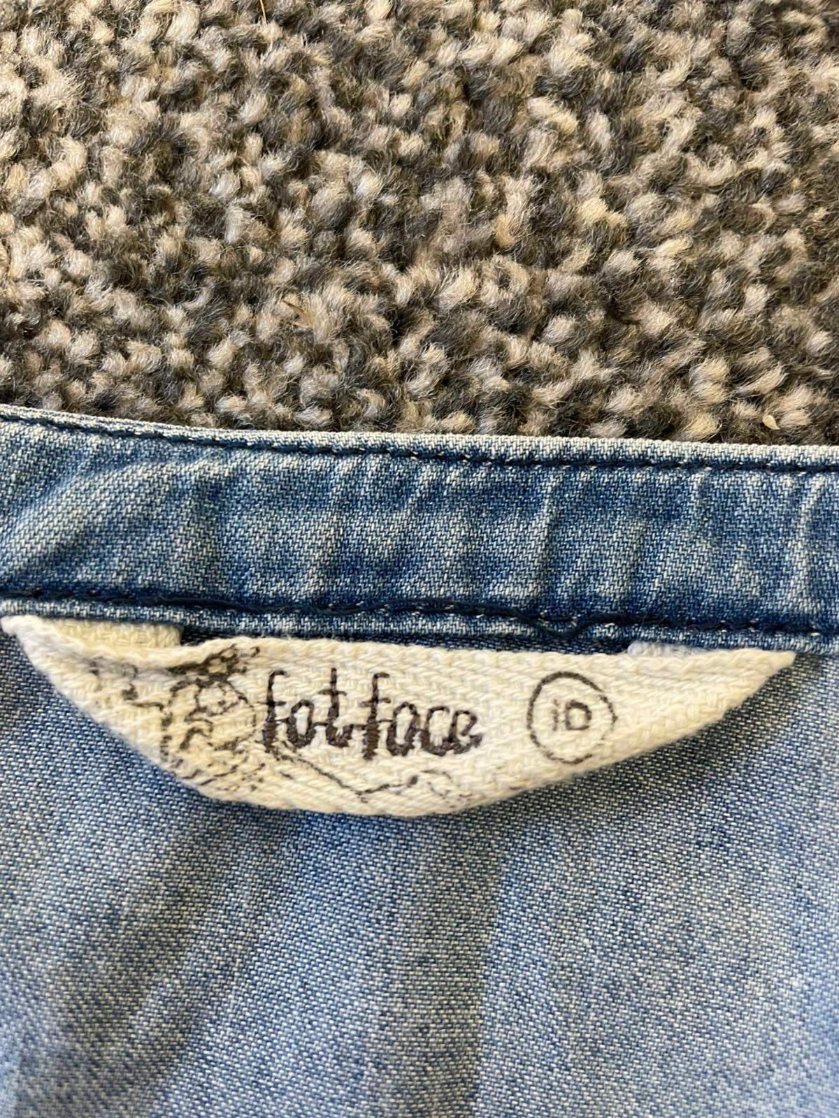 Fat Face Women's Denim Utility Style Shirt Dress - UK 10 - Blue