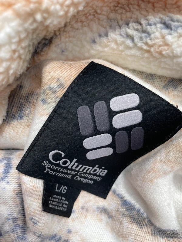 Columbia Women's Pullover Snap Button Fleece Jumper Horse Equine Print - L/Large