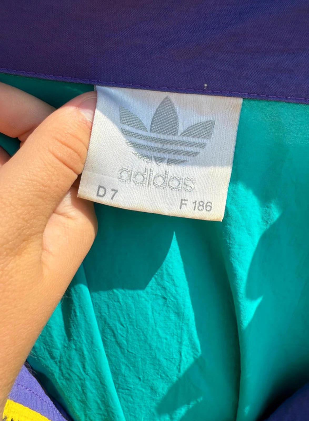 Vintage Adidas Tiki Style Half Zip Windbreaker Track Jacket 80s 90 - L/Large**