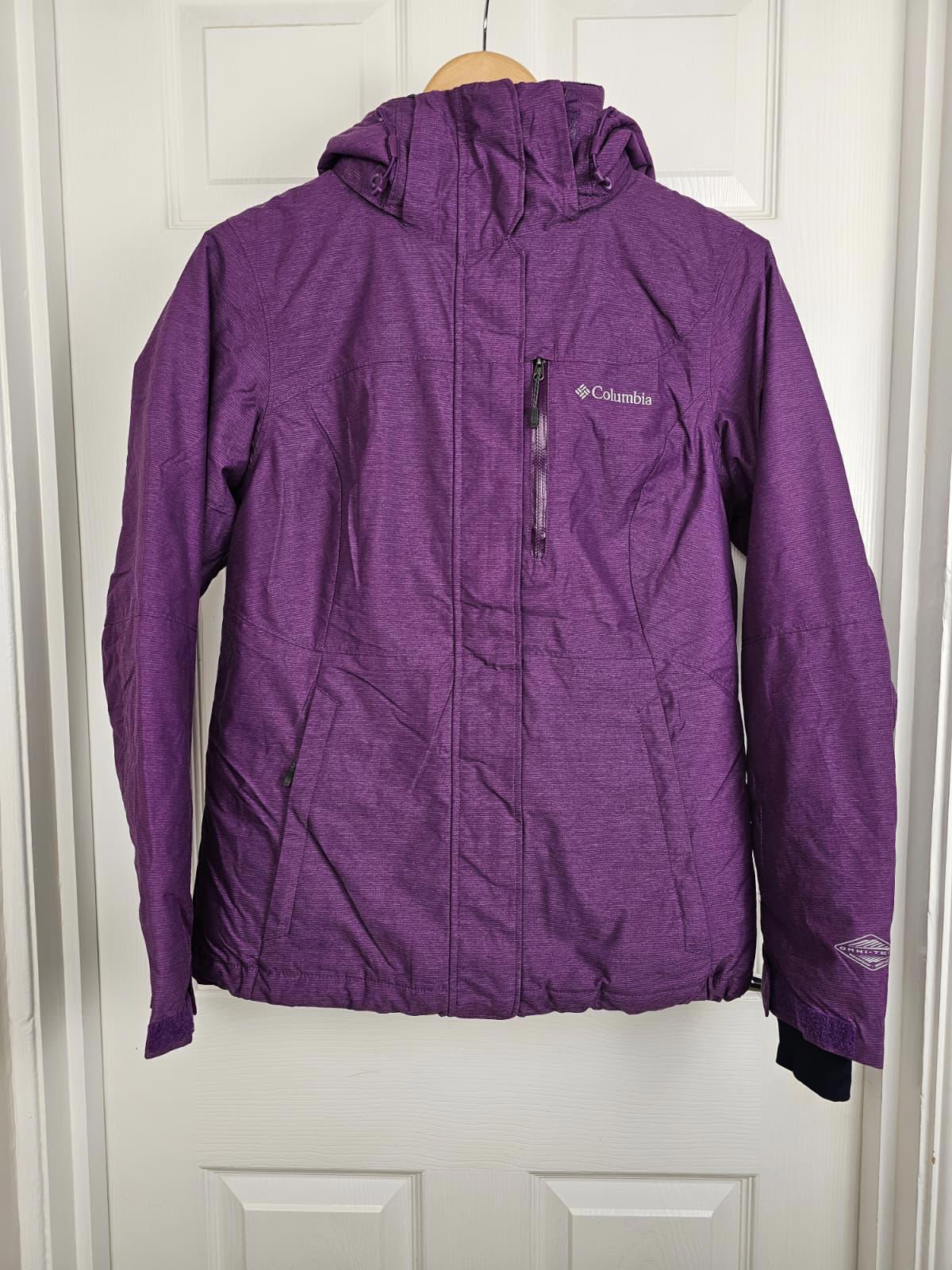 Columbia Womens Reflective Lined Full Zip Hooded Ski/Snowboard Jacket/Coat - S