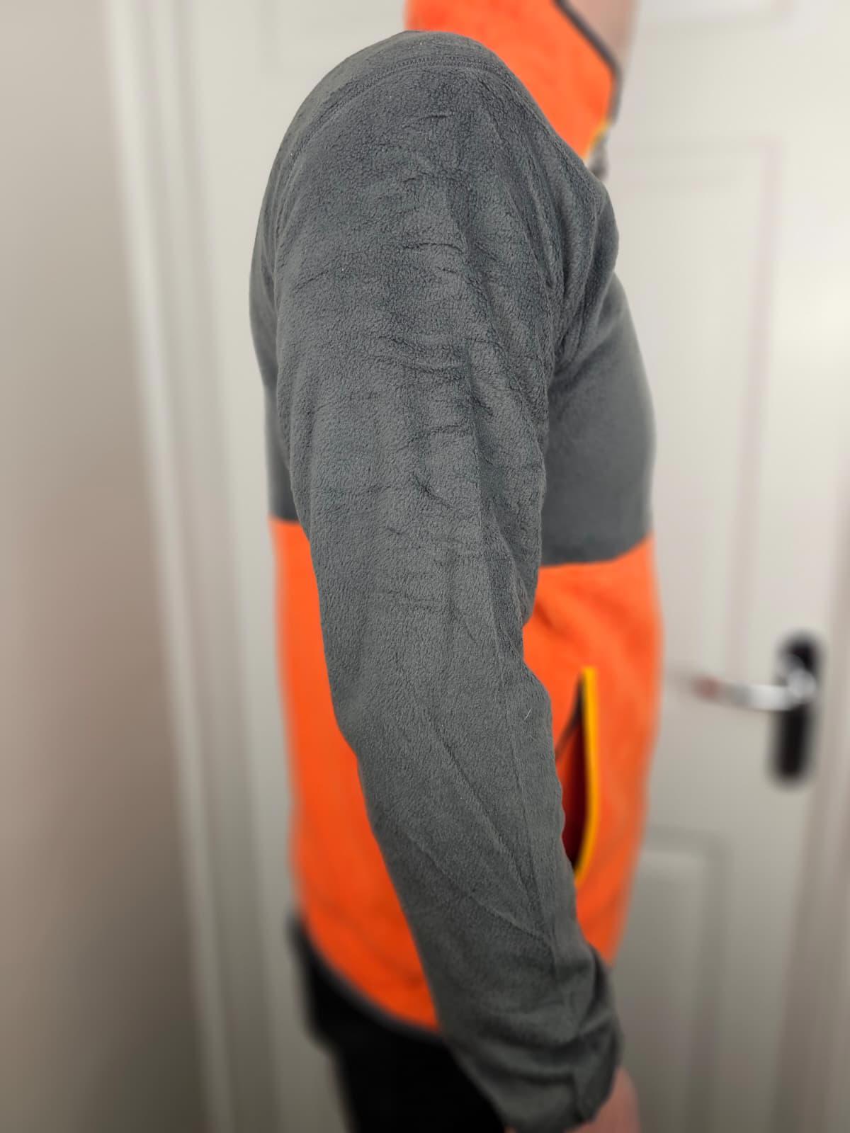 Columbia Mens Backbowl Full Zip Fleece Jacket - M/Medium - Orange/Grey