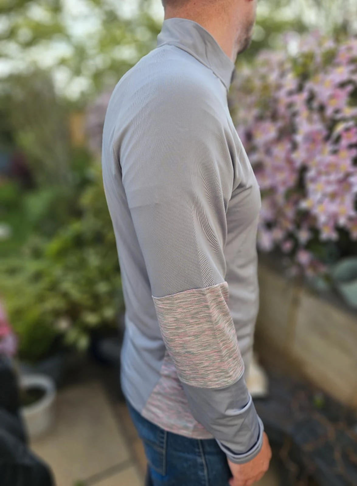 Technicals Long Sleeve Quarter Zip Top Grey - L/Large