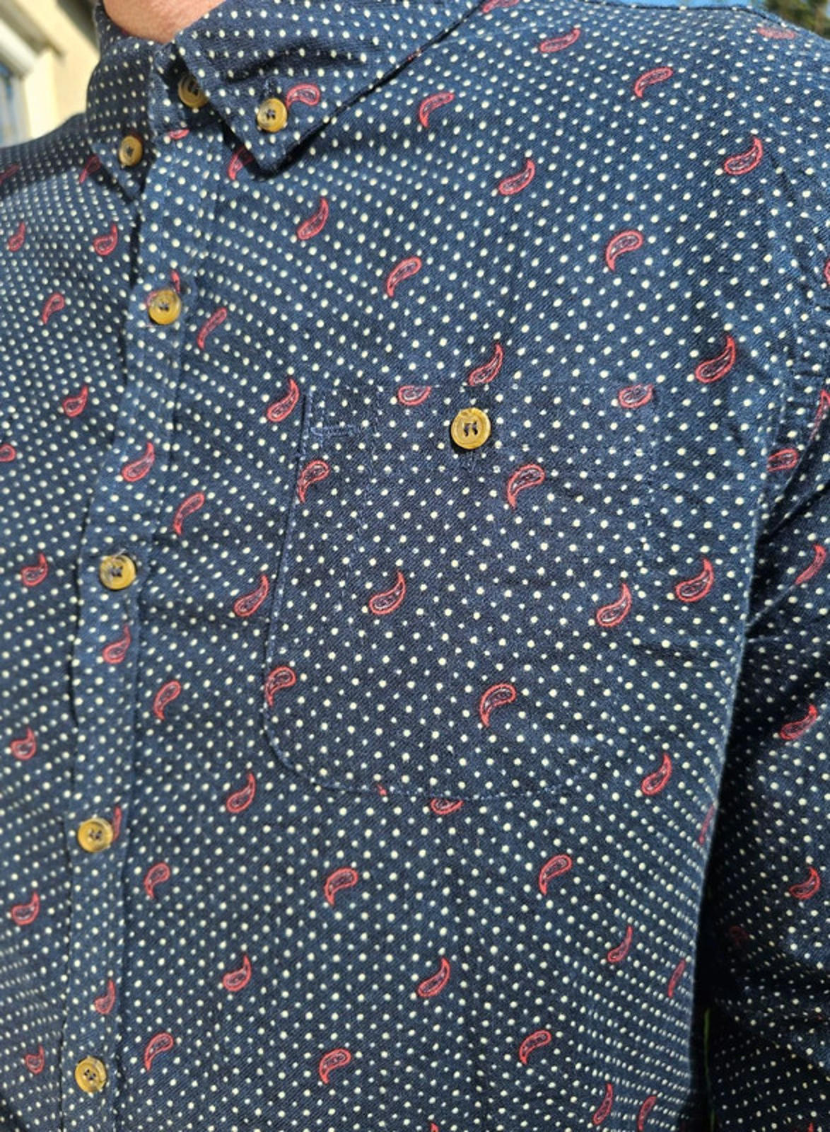 Dstruct Mens Smart Casual Long Sleeve Button Up Patterned Shirt - XL/Extra Large
