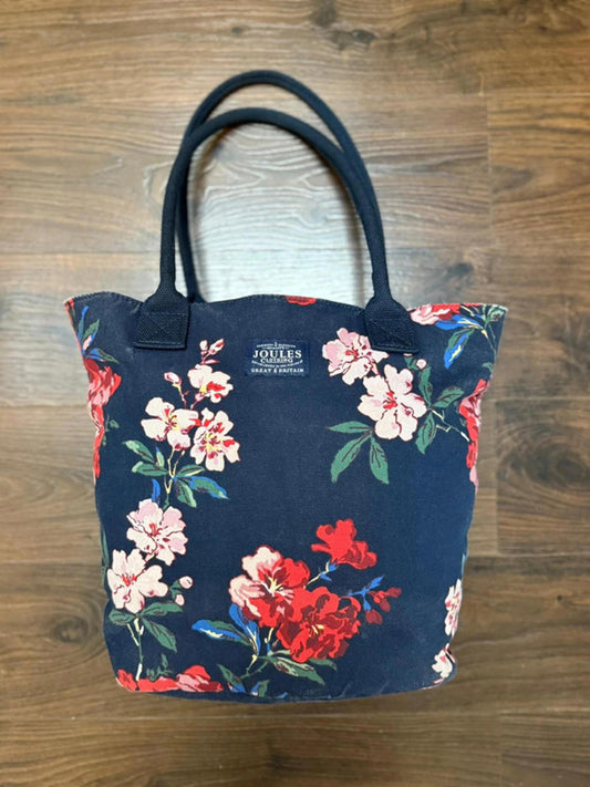 Joules Womens Floral/Flower/Botanical Print Shoulder Tote Bag - Navy/Multicolour