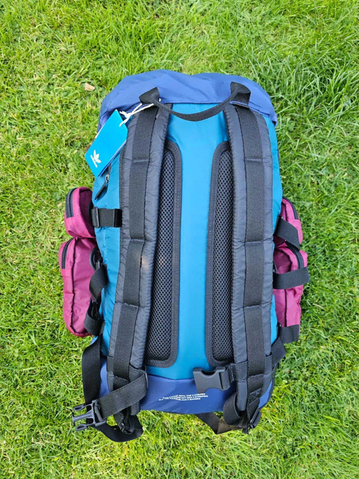 Adidas Atric Burgundy Blue Utility Style Backpack/Rucksack - Unisex - School Uni