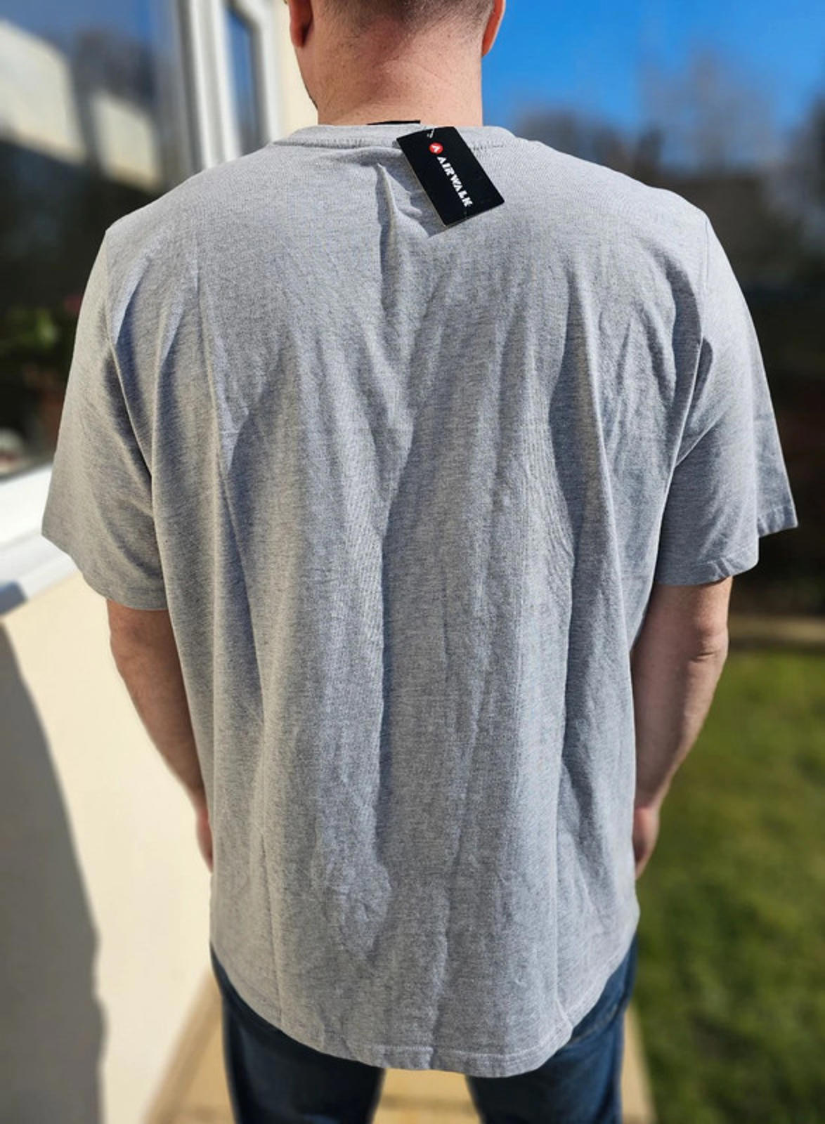 Airwalk Short Sleeve Top T-Shirt Grey XXL/Extra Extra Large Mens/Unisex BNWT**