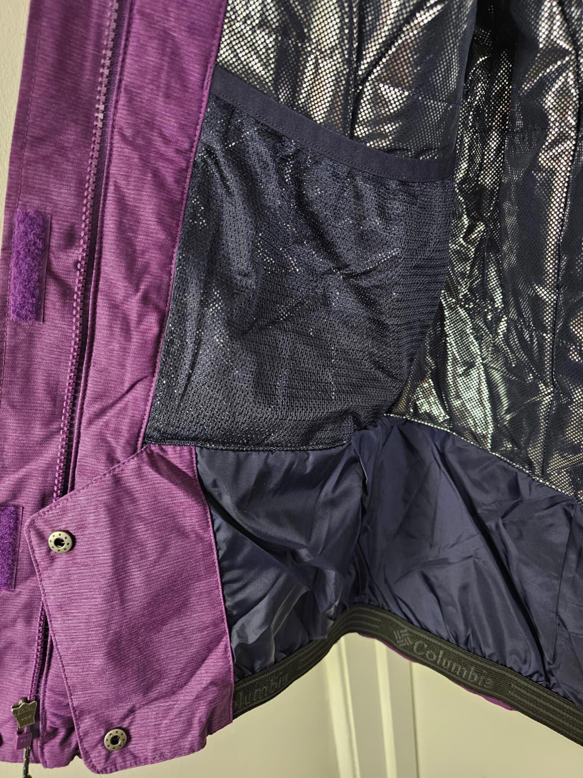 Columbia Womens Reflective Lined Full Zip Hooded Ski/Snowboard Jacket/Coat - S