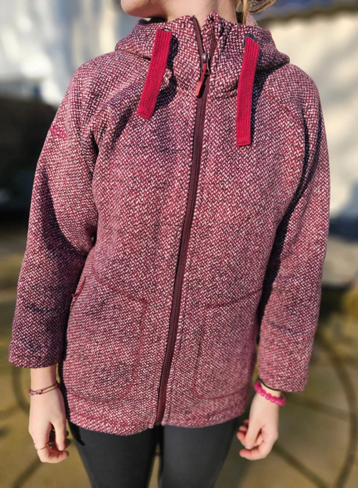 Rab Amy Rioja/Red/Burgundy Full Zip Fleece Hooded Jacket - UK 14