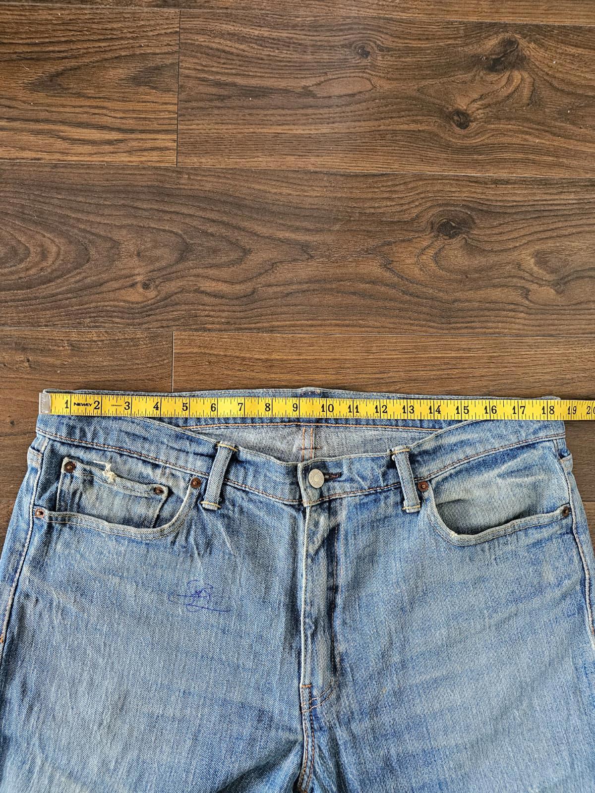 Levi's Mens Blue Jeans 504 Regular Straight W36/32L Cone Mills White Oak Denim