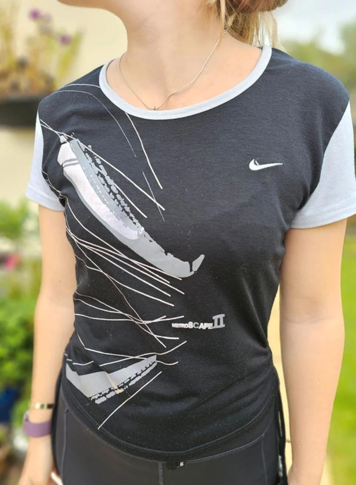 Vintage 1990's Nike Metroscape 2 Short Sleeve Casual T-Shirt - XL (M/Medium)
