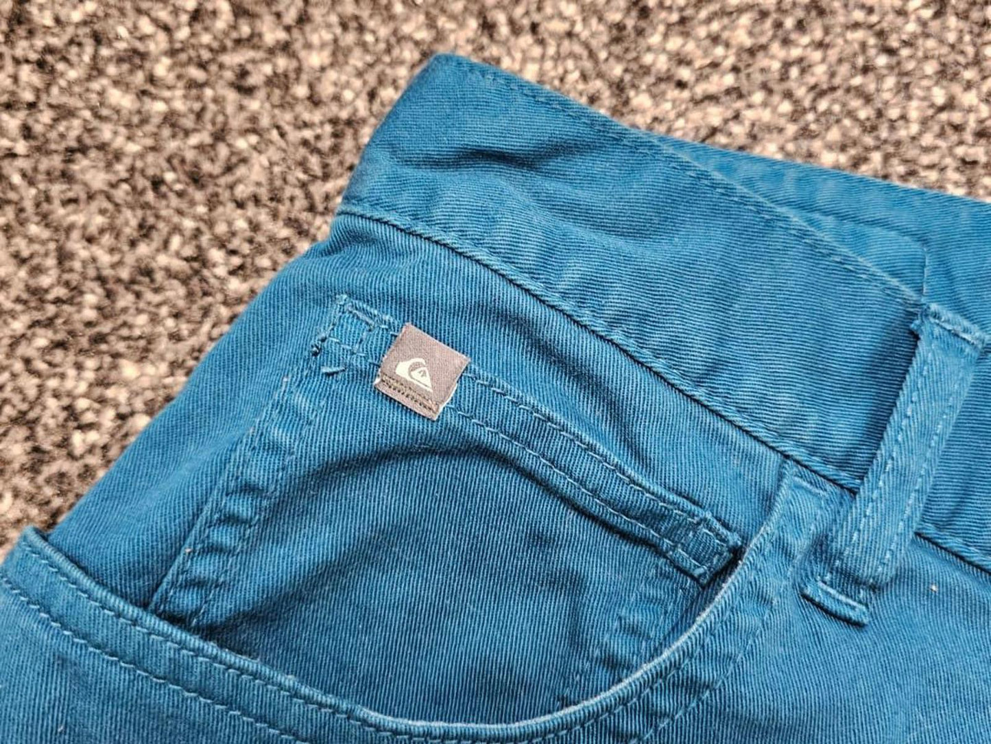 Quiksilver Mens Smart Casual Chino Shorts - W30/L8 - Teal Blue