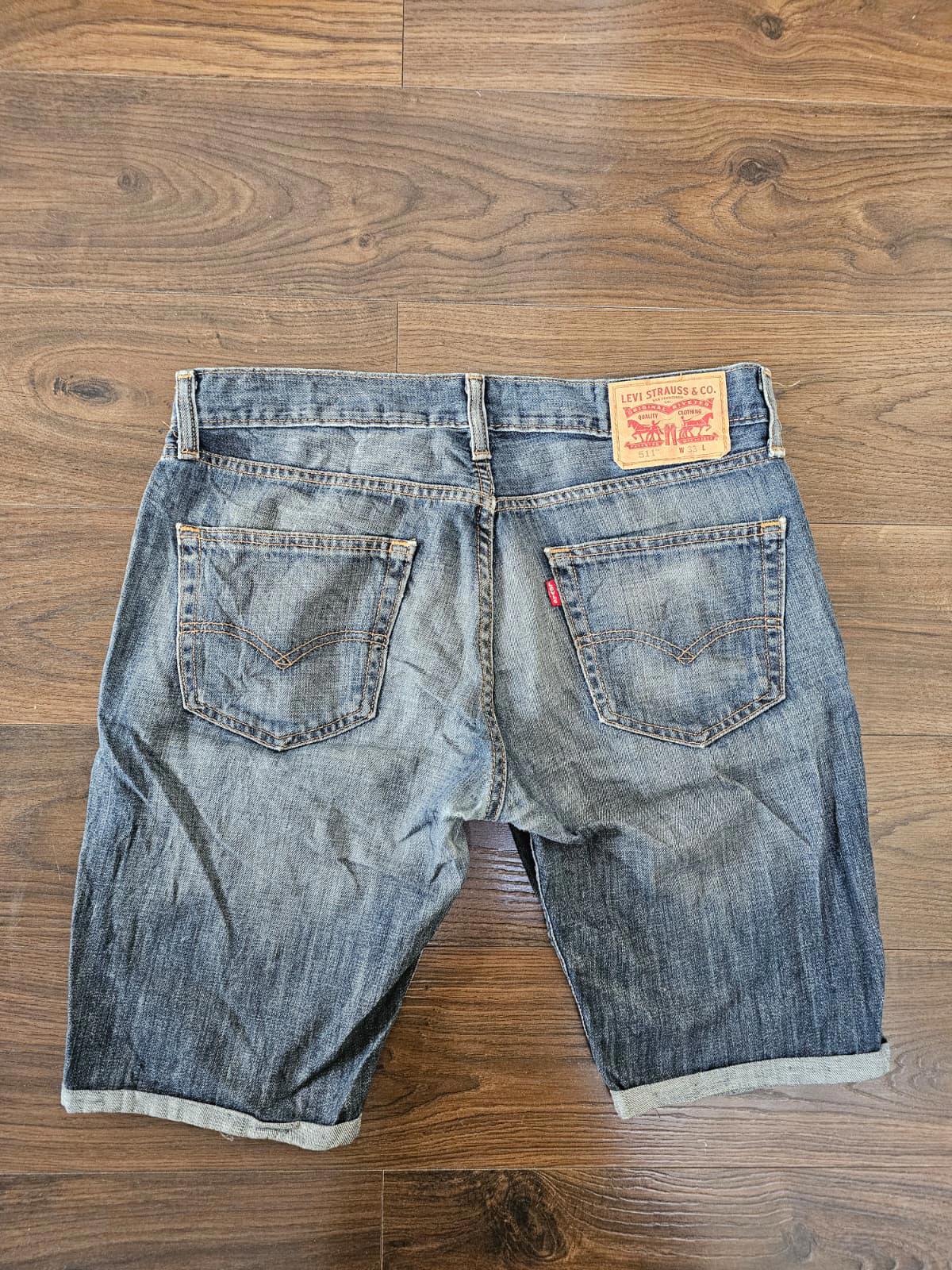 Levi's Mens Blue Jeans Denim Shorts/Jorts 511 Slim Fit - W34/10L