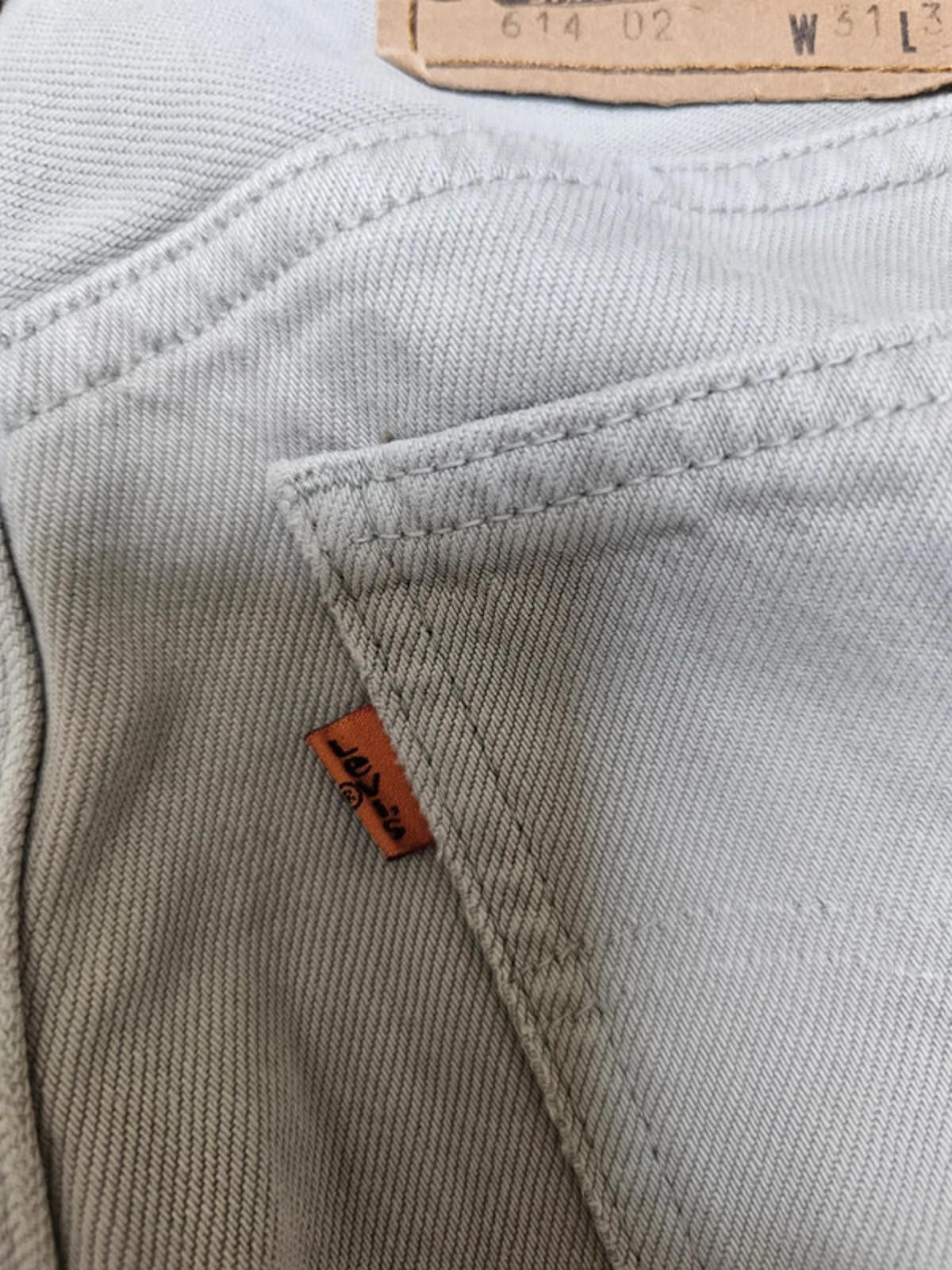 Levi's Vintage Orange Tab Jeans 614 02 Regular Straight Fit W31/34L Denim