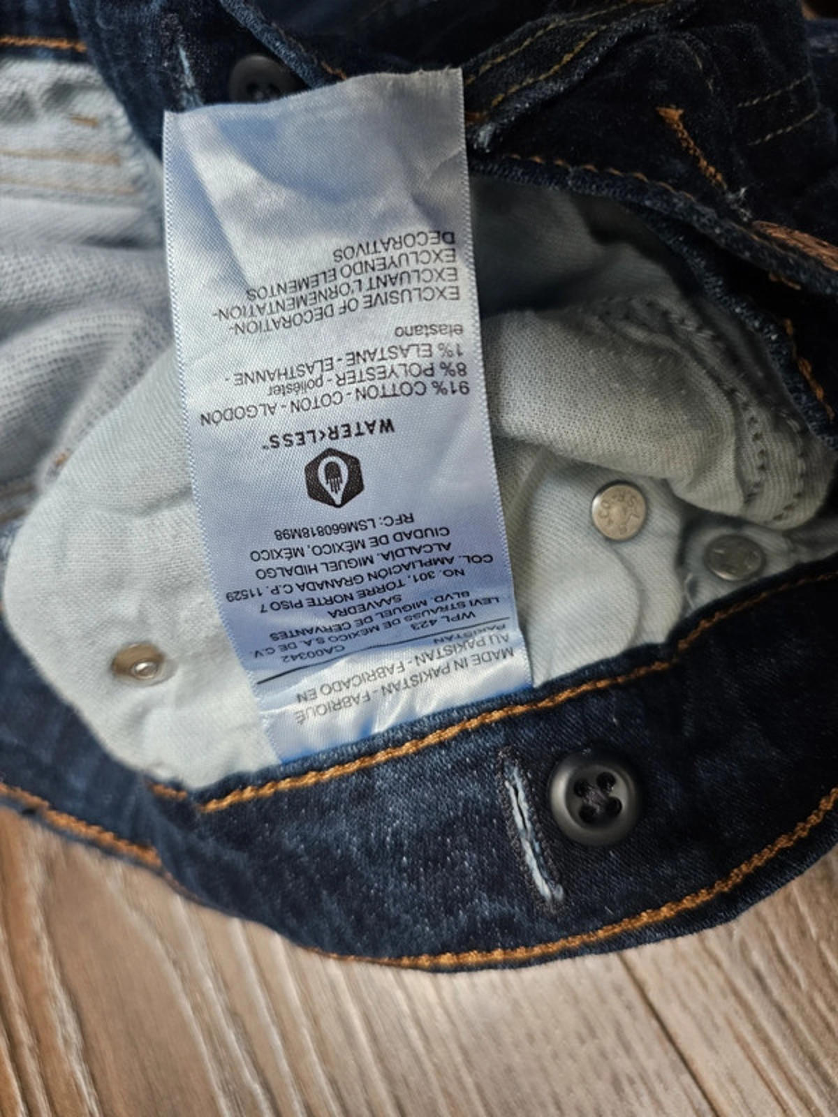 Levi's Teens/Mens Blue Jeans Slim Stretch Fit W28/27L Denim Trousers Bottoms