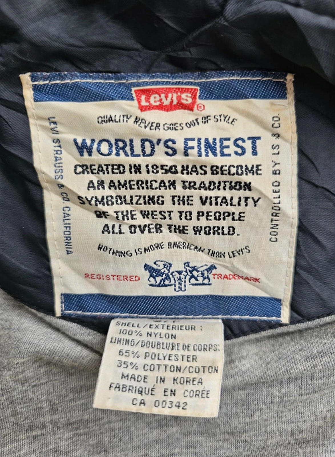 Vintage Levi's Black Button Up Coach Jacket - S/Small M/Medium**