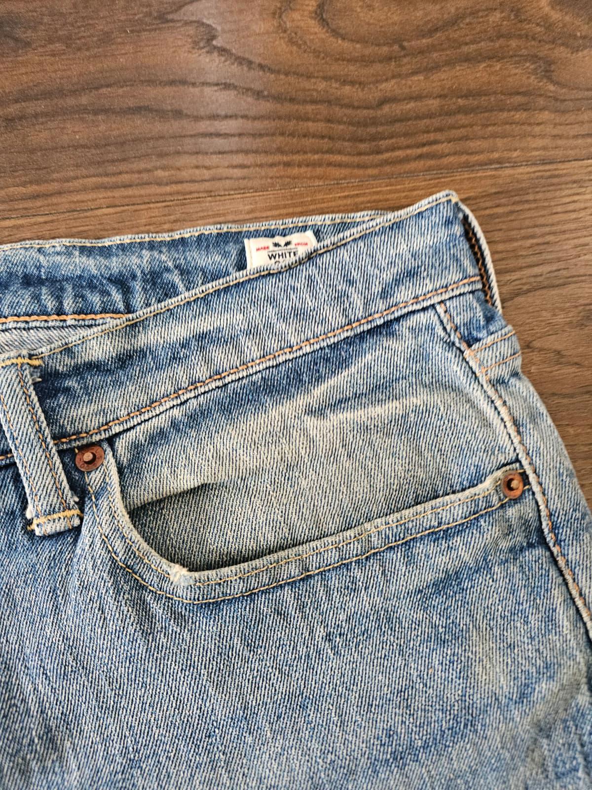 Levi's Mens Blue Jeans 504 Regular Straight W36/32L Cone Mills White Oak Denim