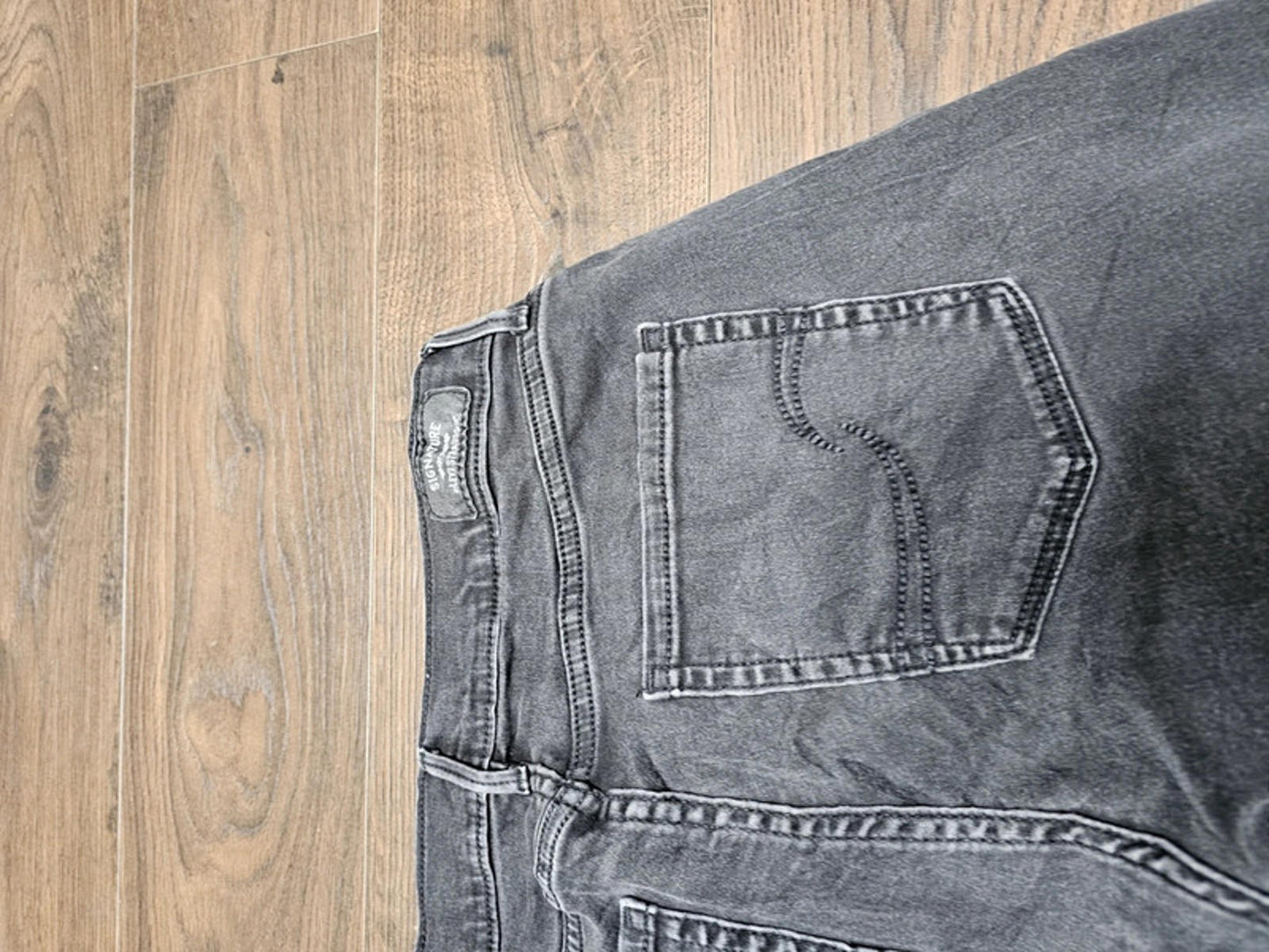 Levi's Womens Black Jeans Signature Curvy Straight W30/29L Denim Trousers