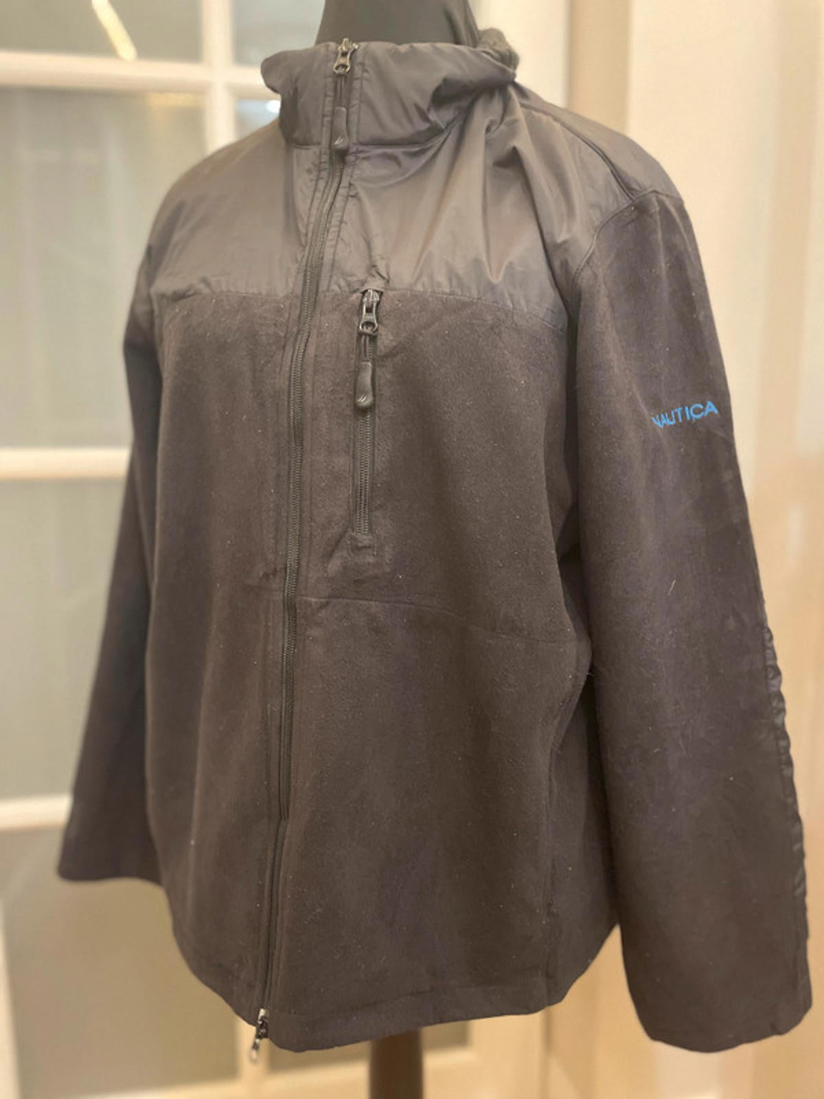 Vintage Nautica Full Zip Fleece Jacket - XL/Extra Large Warm Winter Autumn Sport Sailing