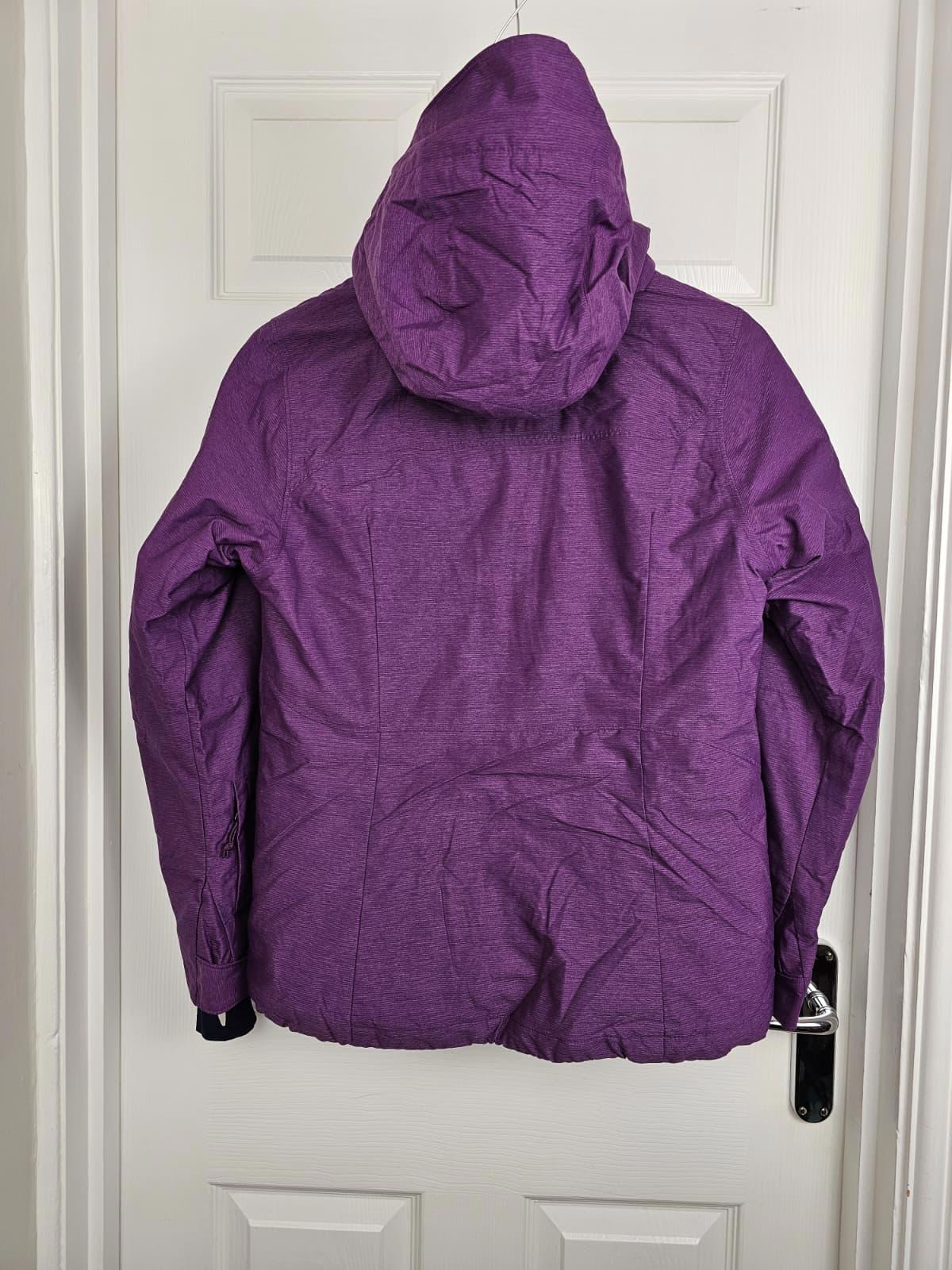 Columbia Womens Reflective Lined Full Zip Hooded Ski/Snowboard Jacket/Coat - S