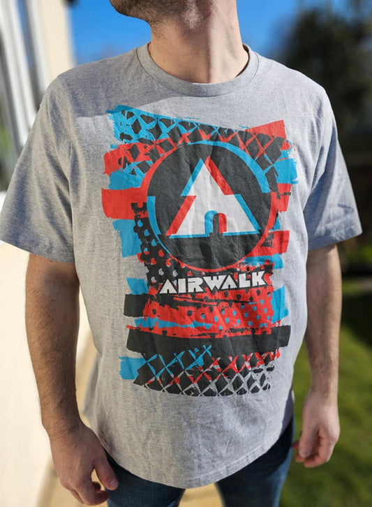 Airwalk Short Sleeve Top T-Shirt Grey XXL/Extra Extra Large Mens/Unisex BNWT**