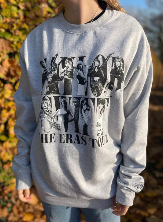 Taylor Swift 2023 The Eras Tour Pullover Grey Jumper/Sweatshirt Swifties-L/Large