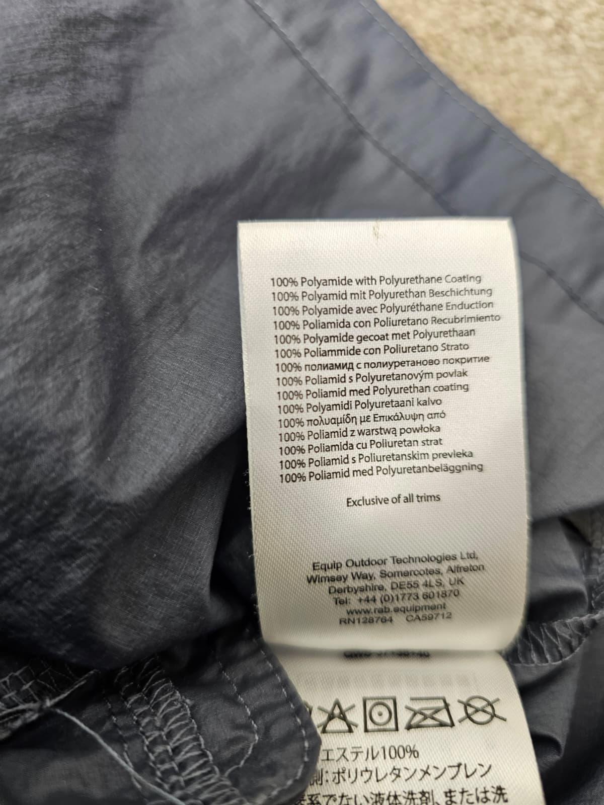 Rab Womens Full Zip Hooded Lightweight Fast Hike/Running Windbreaker Jacket - 14