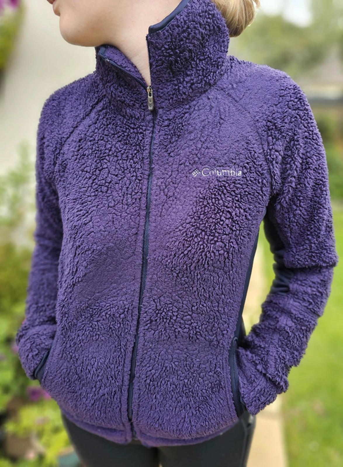Columbia Purple Full Zip Fleece Jacket - M/Medium