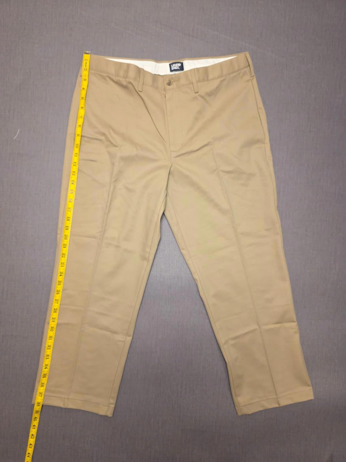 Lands End Mens Smart Casual Trousers/Pants - 36 - W36 / L27 - Beige