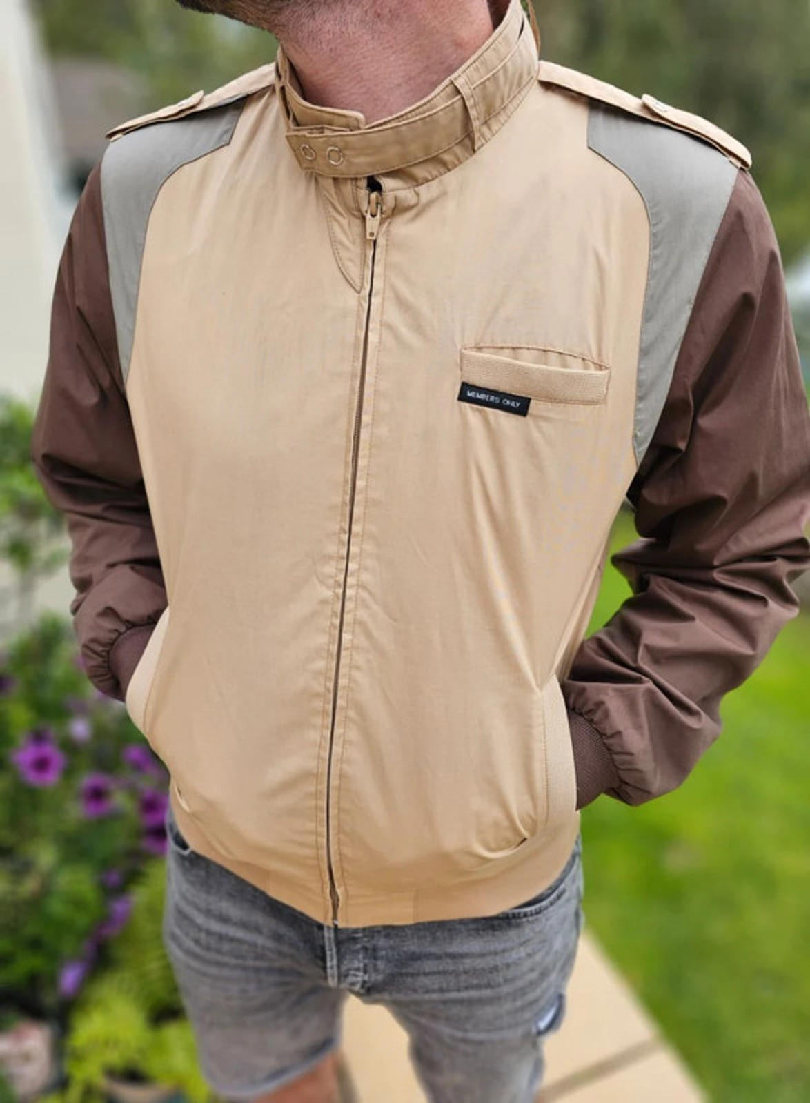 Vintage 1980's/1990's Members Only Smart Casual Bomber Jacket - L/Large