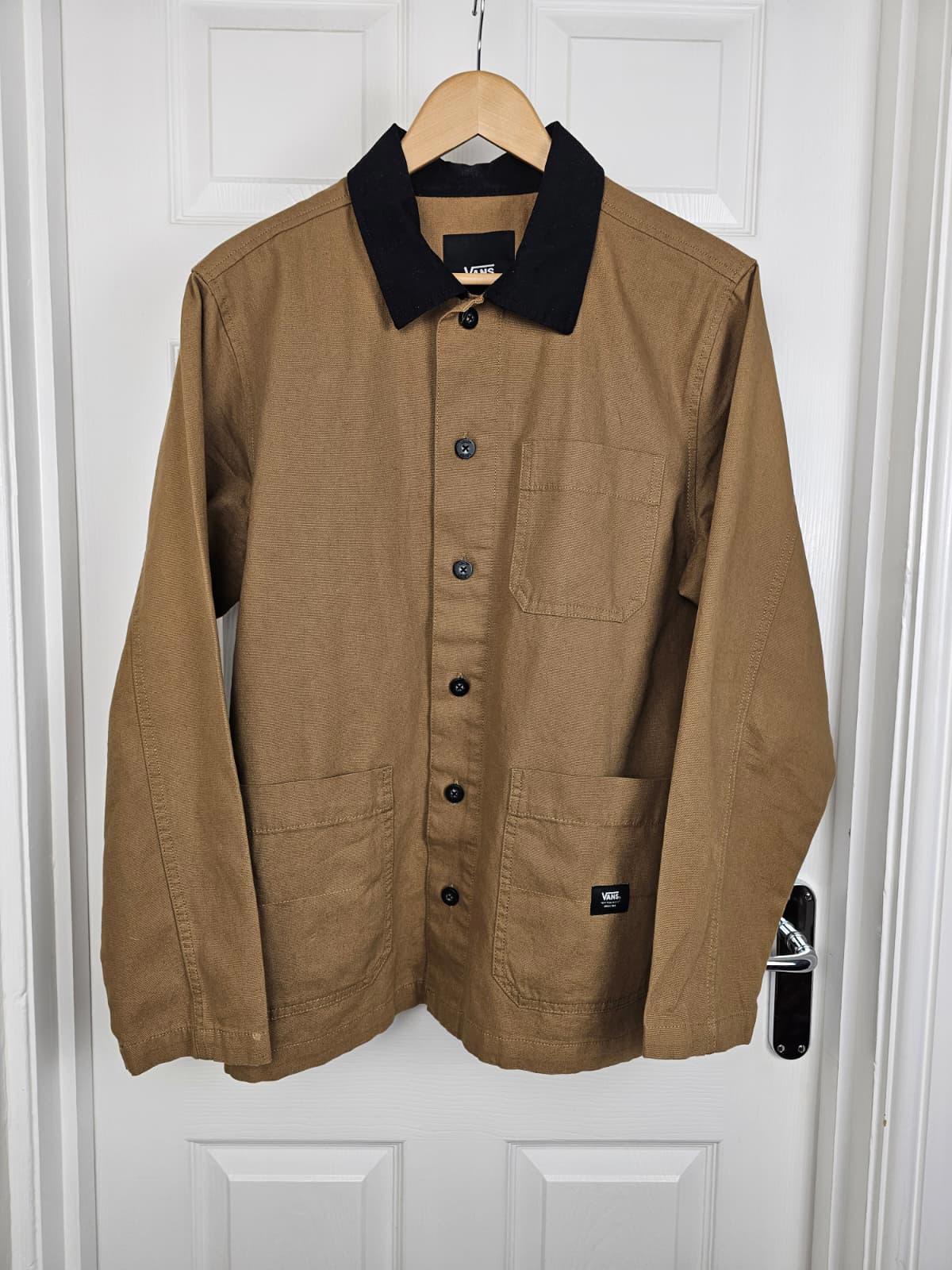 VANS Mens Button Up Chore Jacket/Coat - M/Medium - Dark Beige