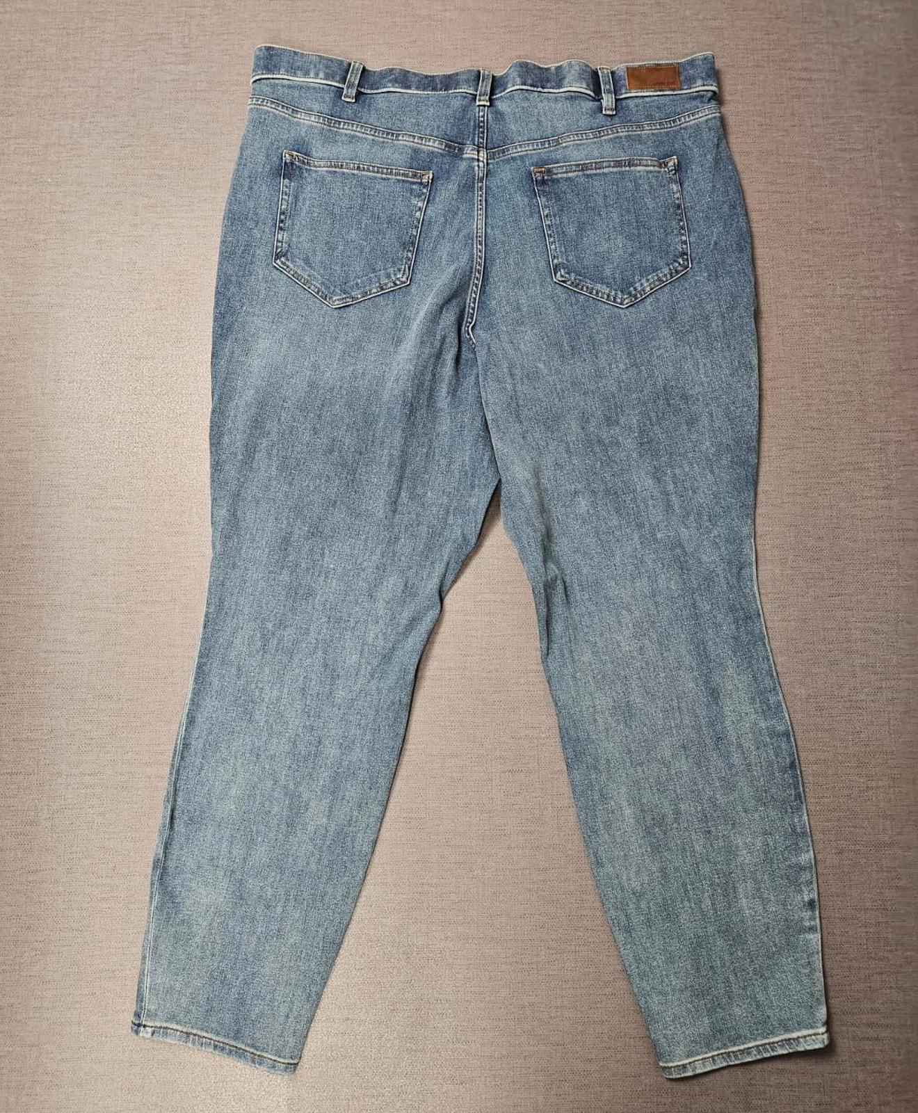 Lands End Women's Blue Denim Jeans Stretchy Waist - UK 26 - W40/29**