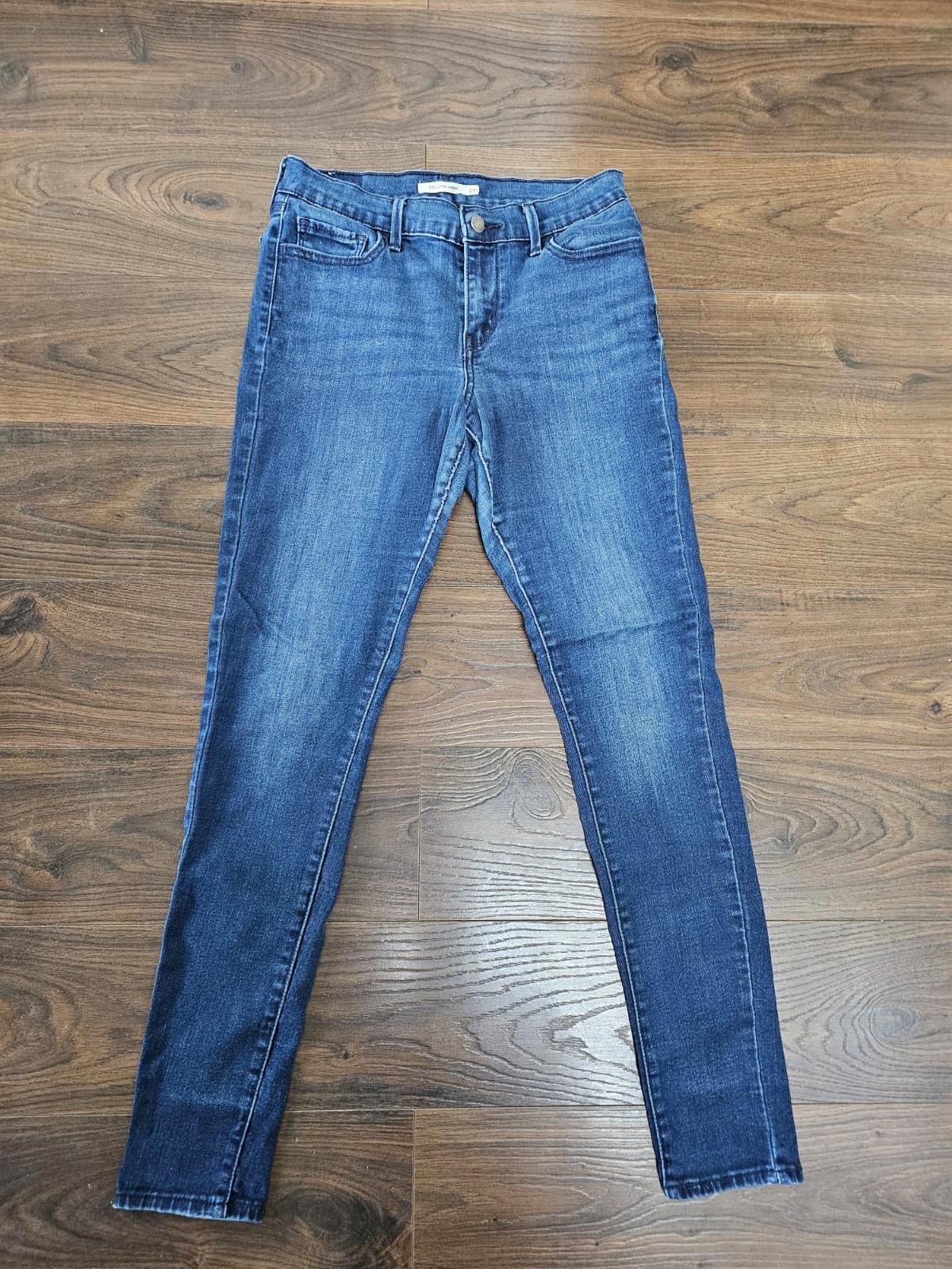 Levi's Womens Blue Jeans 710 Super Skinny Fit W29/30L Denim Trousers Bottoms