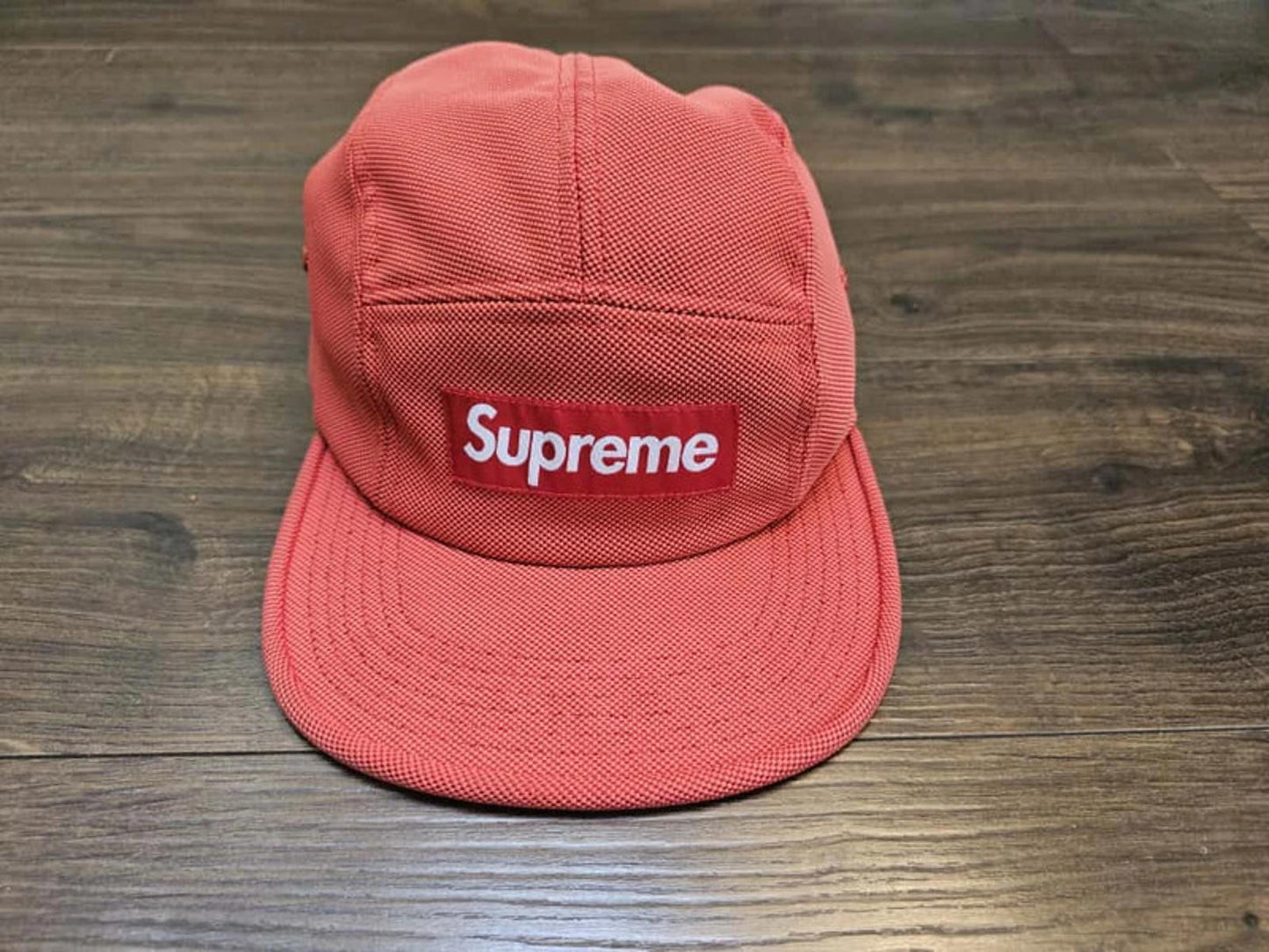 Supreme Red Ballistic Nylon Camp Cap 6 Panel Strap Cap/Hat - Made In USA -Unisex