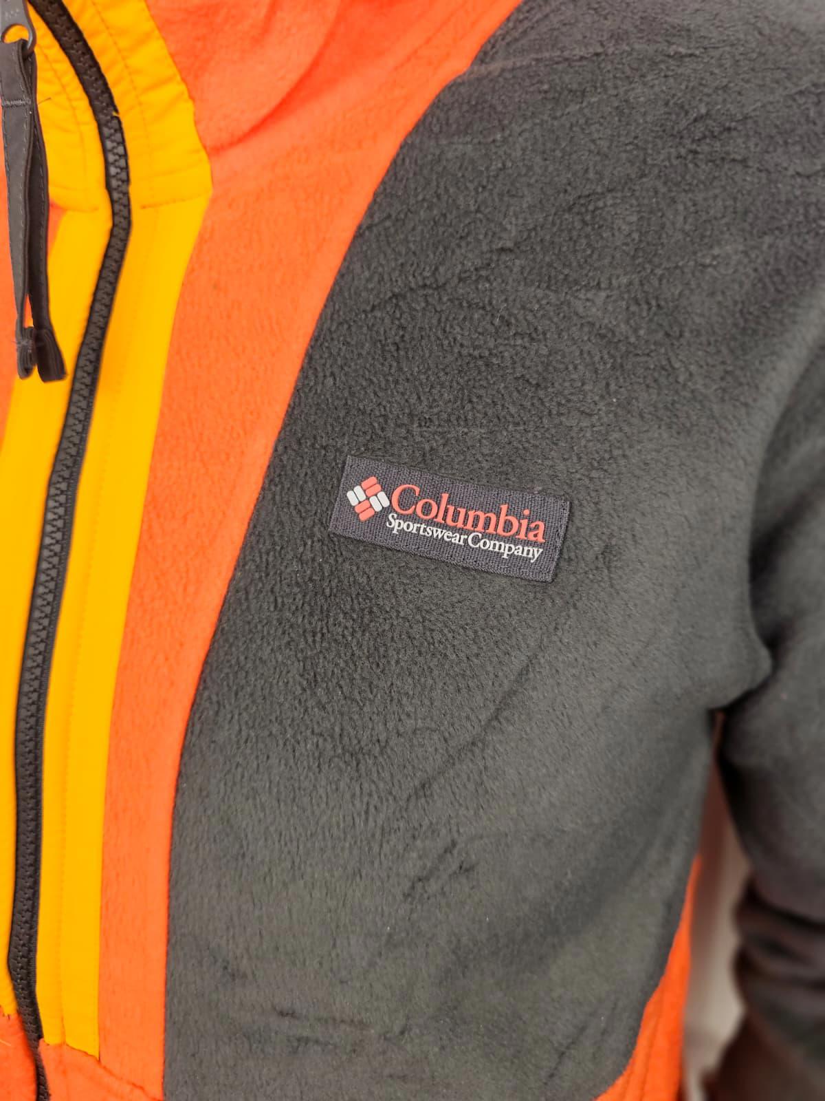 Columbia Mens Backbowl Full Zip Fleece Jacket - M/Medium - Orange/Grey