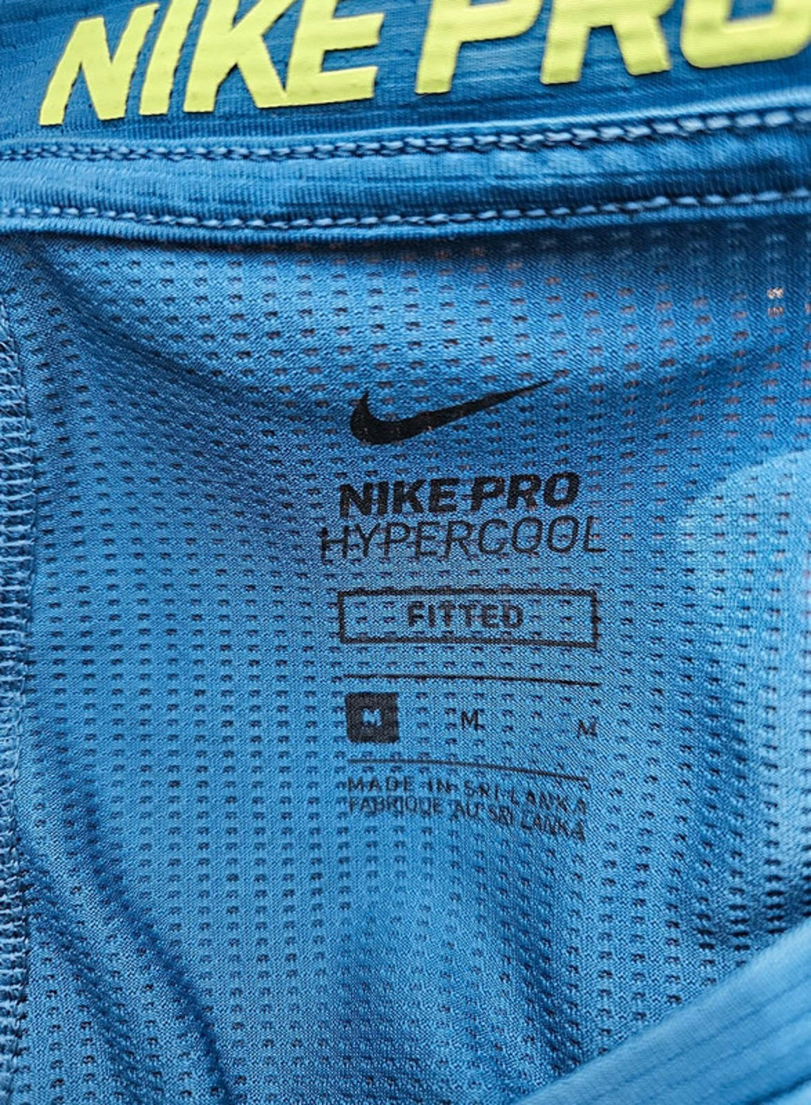 Nike Pro Hyper Cool Blue Activewear T-Shirt Tee Top - M/Medium