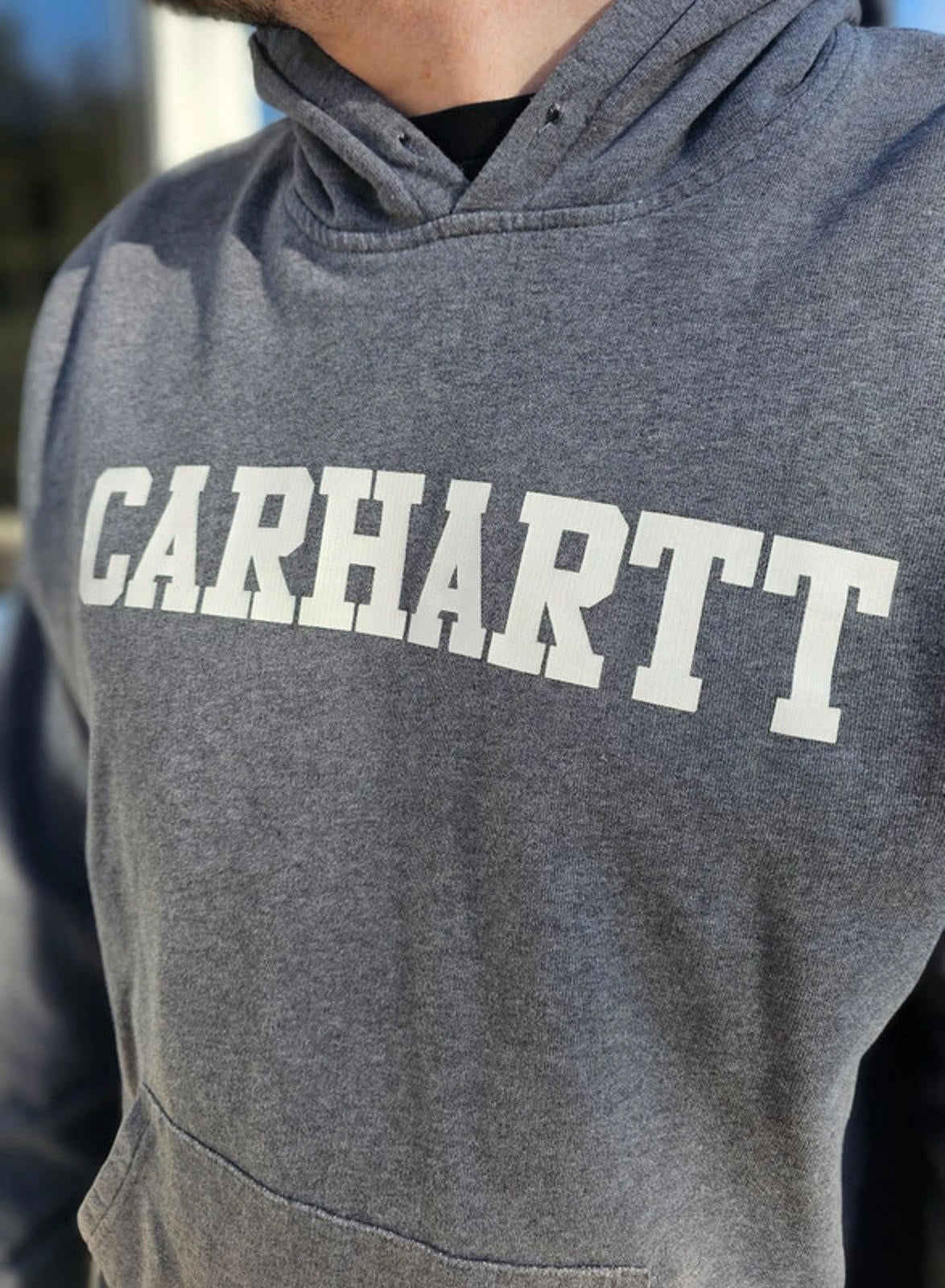 Carharrt Big Spell out Street Wear Grey Hoodie/Hoody - XL/Extra Large