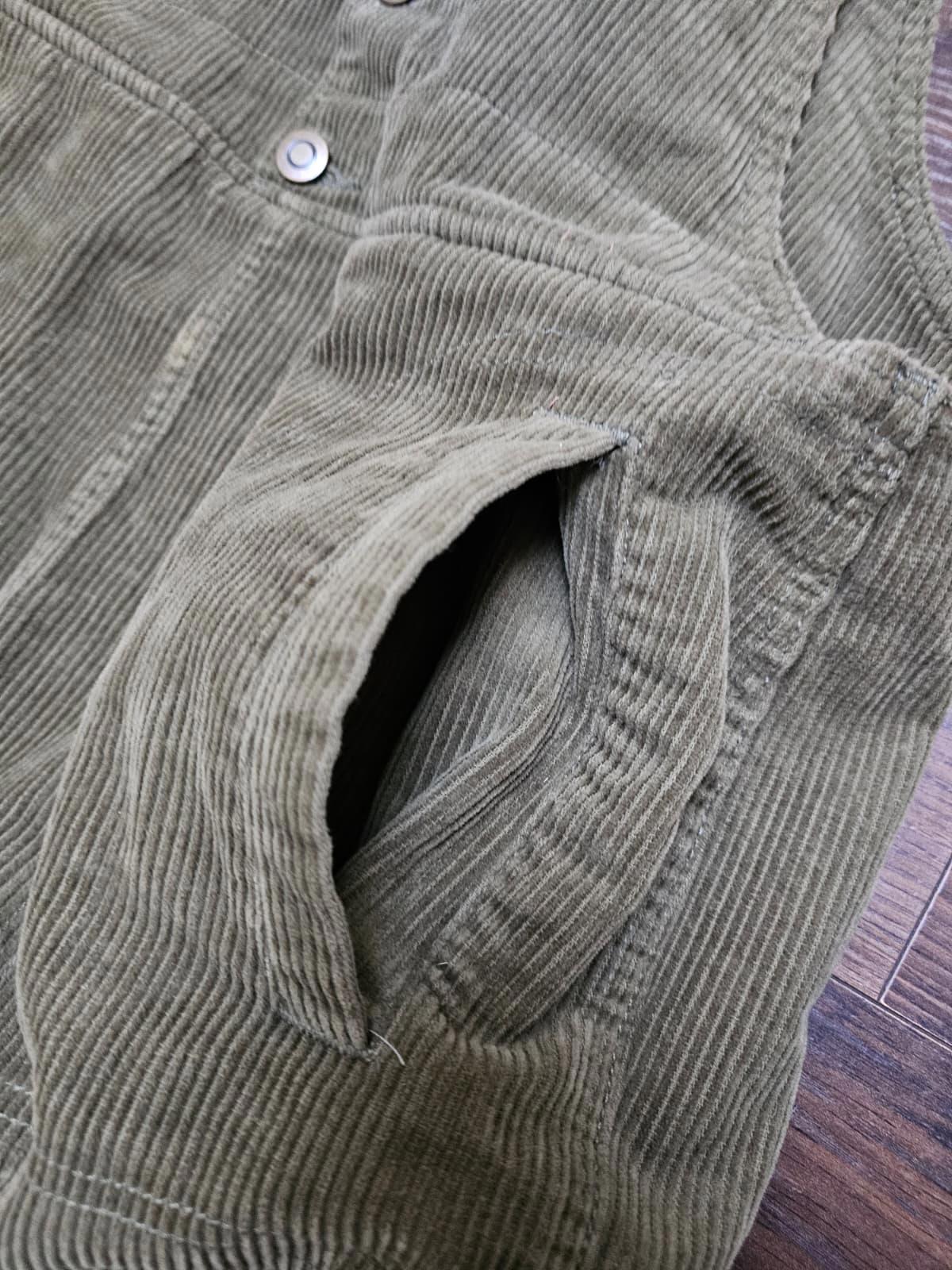 Passenger Womens Corduroy Dungarees - Extra Small / L - Dark Green