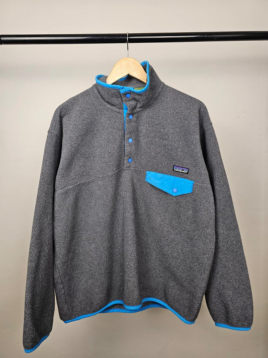 Patagonia Vintage Mens Pullover Snap Button Synchilla Fleece Jumper - M/Medium