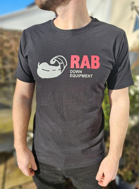 Rab Short Printed Down Equipment Sleeve T-Shirt Black - M/Medium