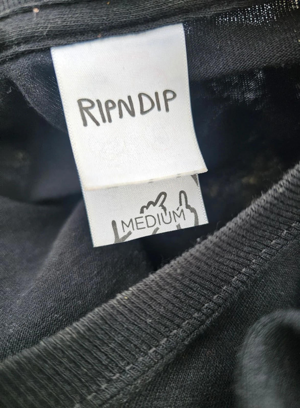 Ripndip Black Long Sleeve Riding Champ Nermal Print T-Shirt - M/Medium*