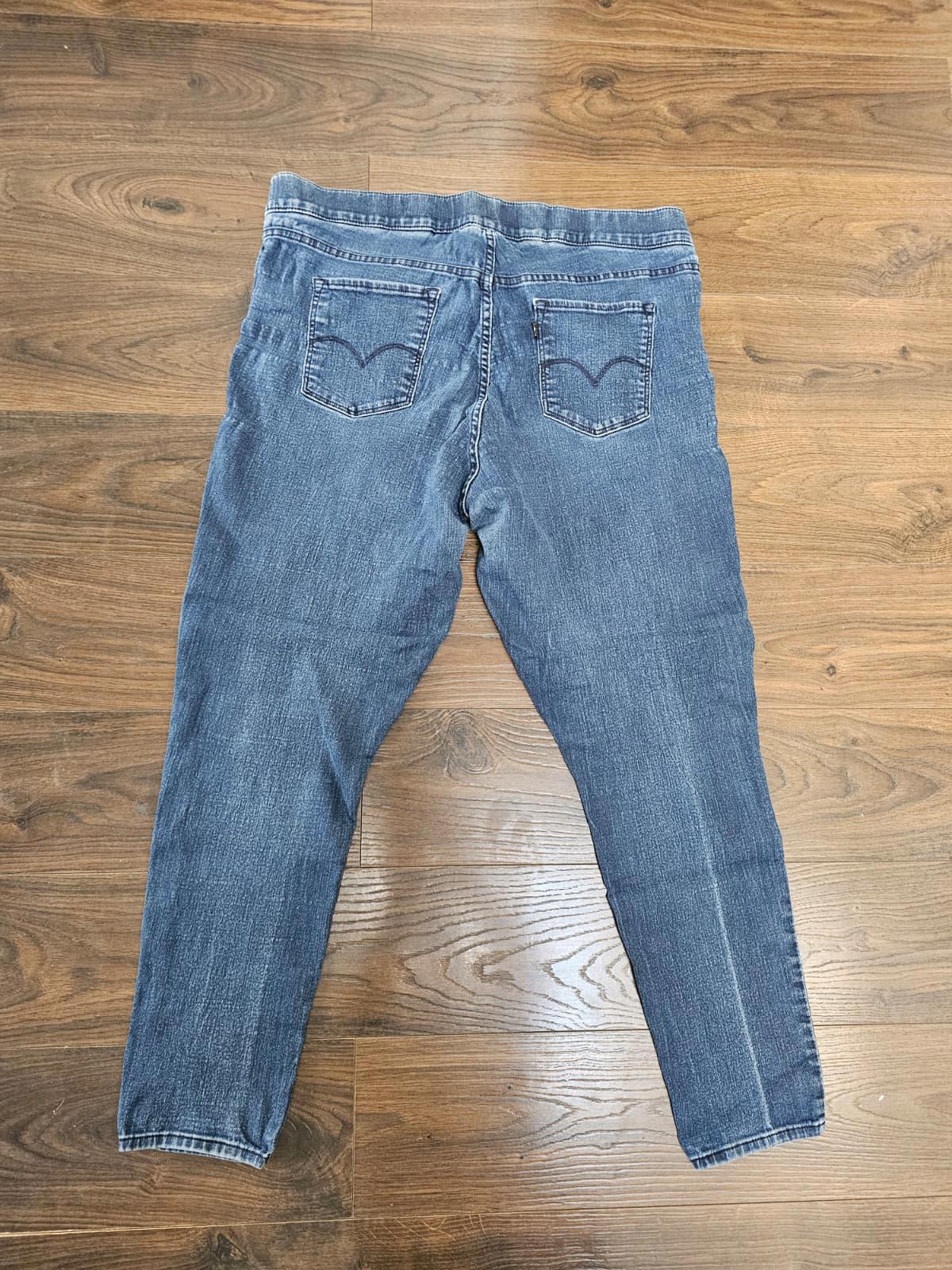 Levi's Womens Blue Slip On Elasticated Jeans/Jegging W38/29L Denim