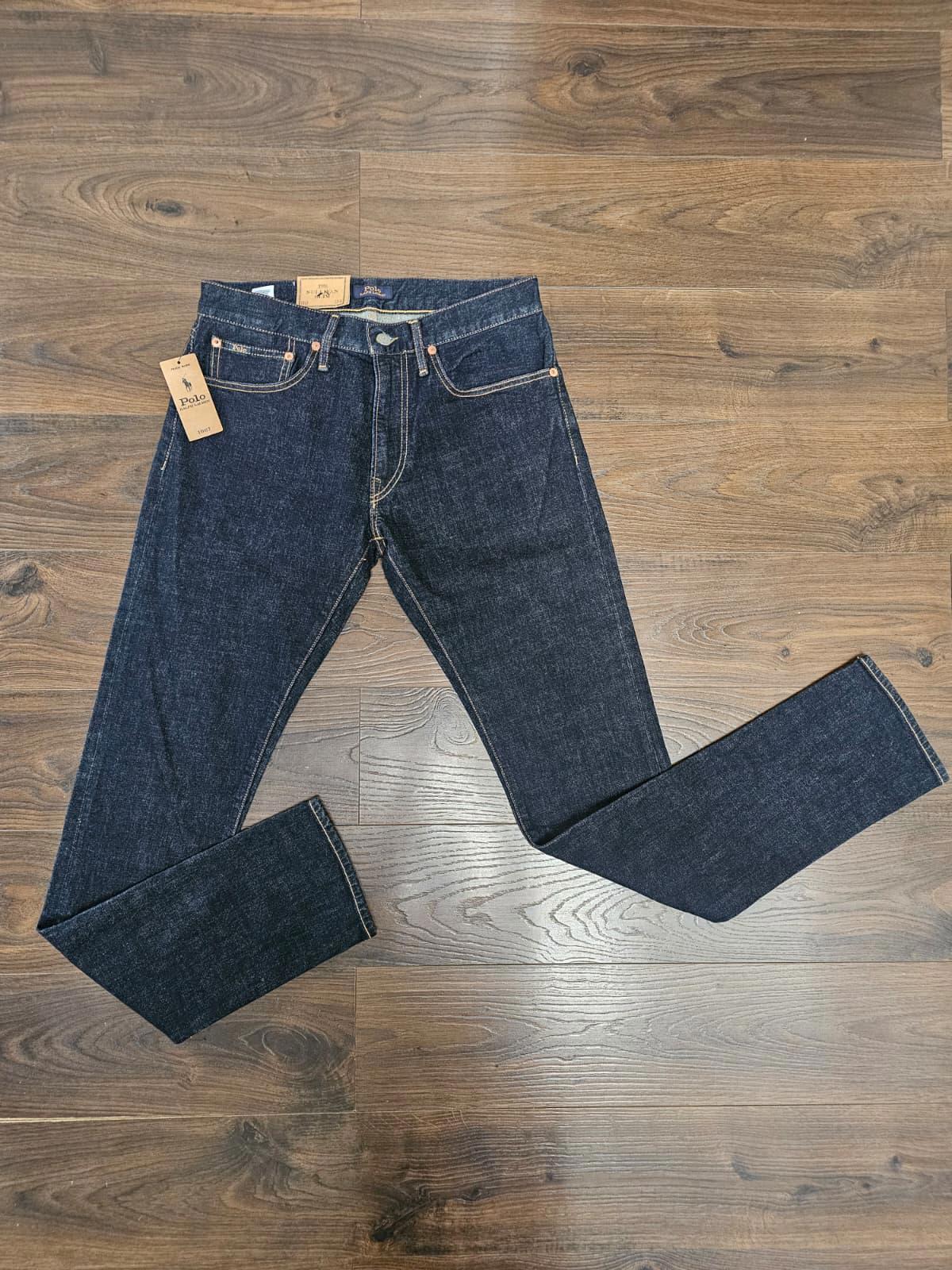 Polo Ralph Lauren Mens Dark Blue Slim Fit Zip Fly Jeans - W30/L34 - NWT