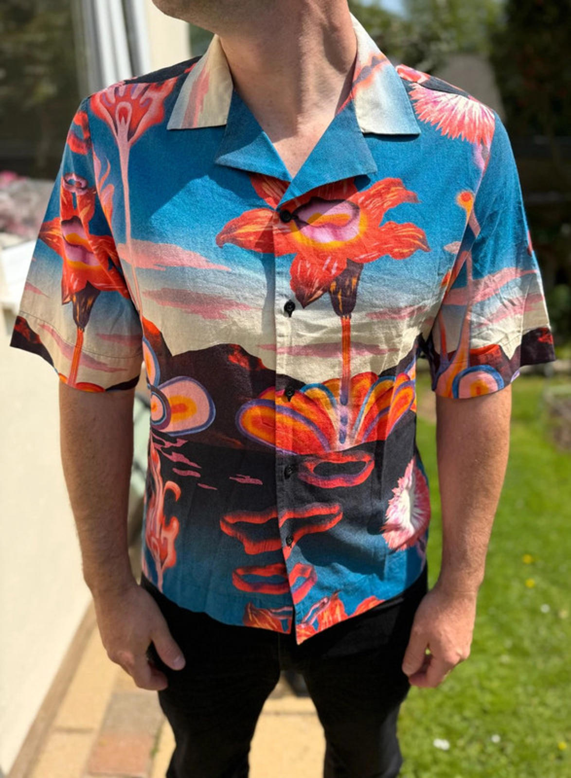 Brand New Mens EDWIN Japan Short Sleeve Floral Shirt RRP £130 - M/Medium*
