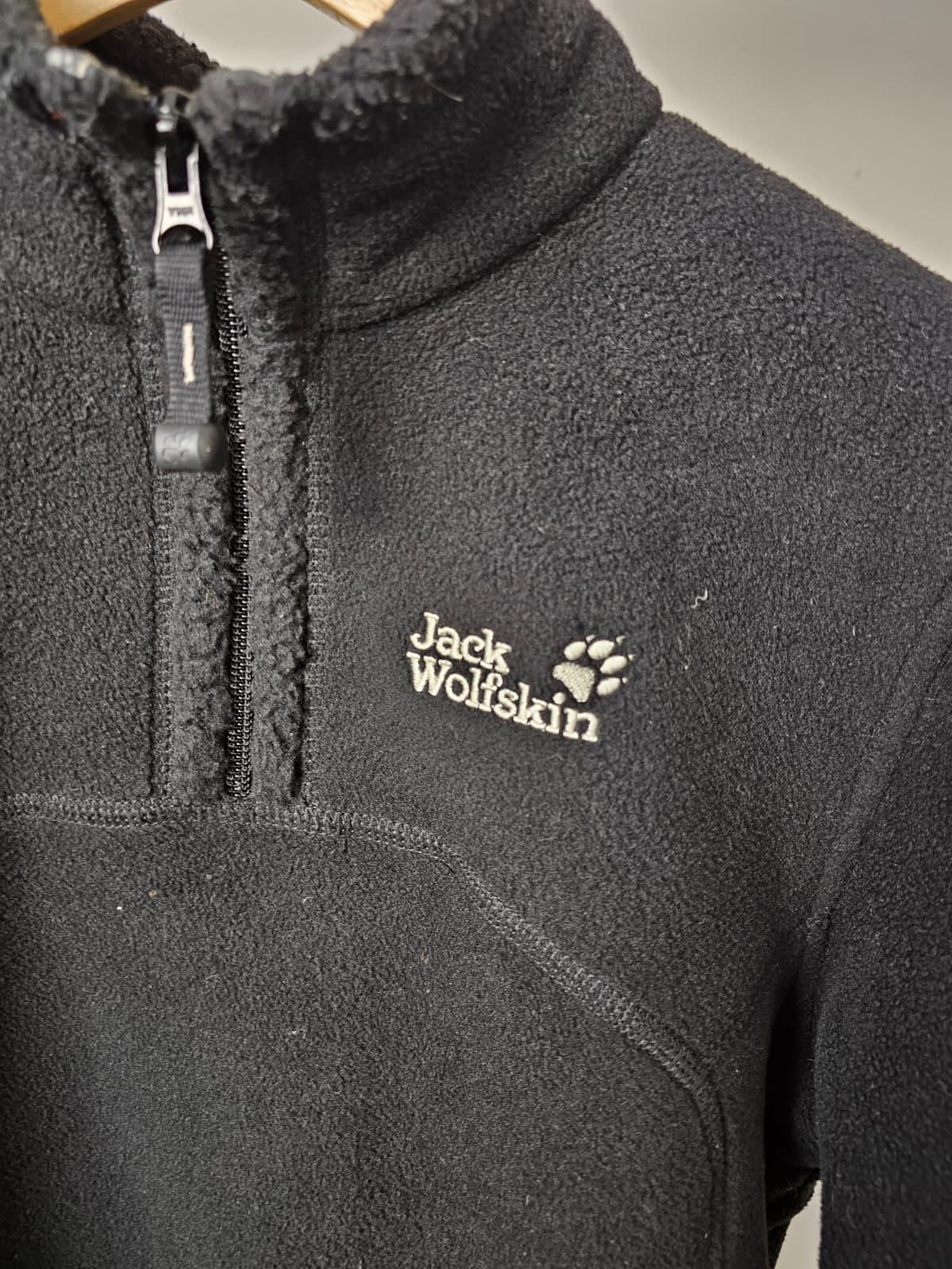 Jack Wolfskin Womens Pullover 1/4 Zip Y2K Floral Paw Fleece Jumper - 10