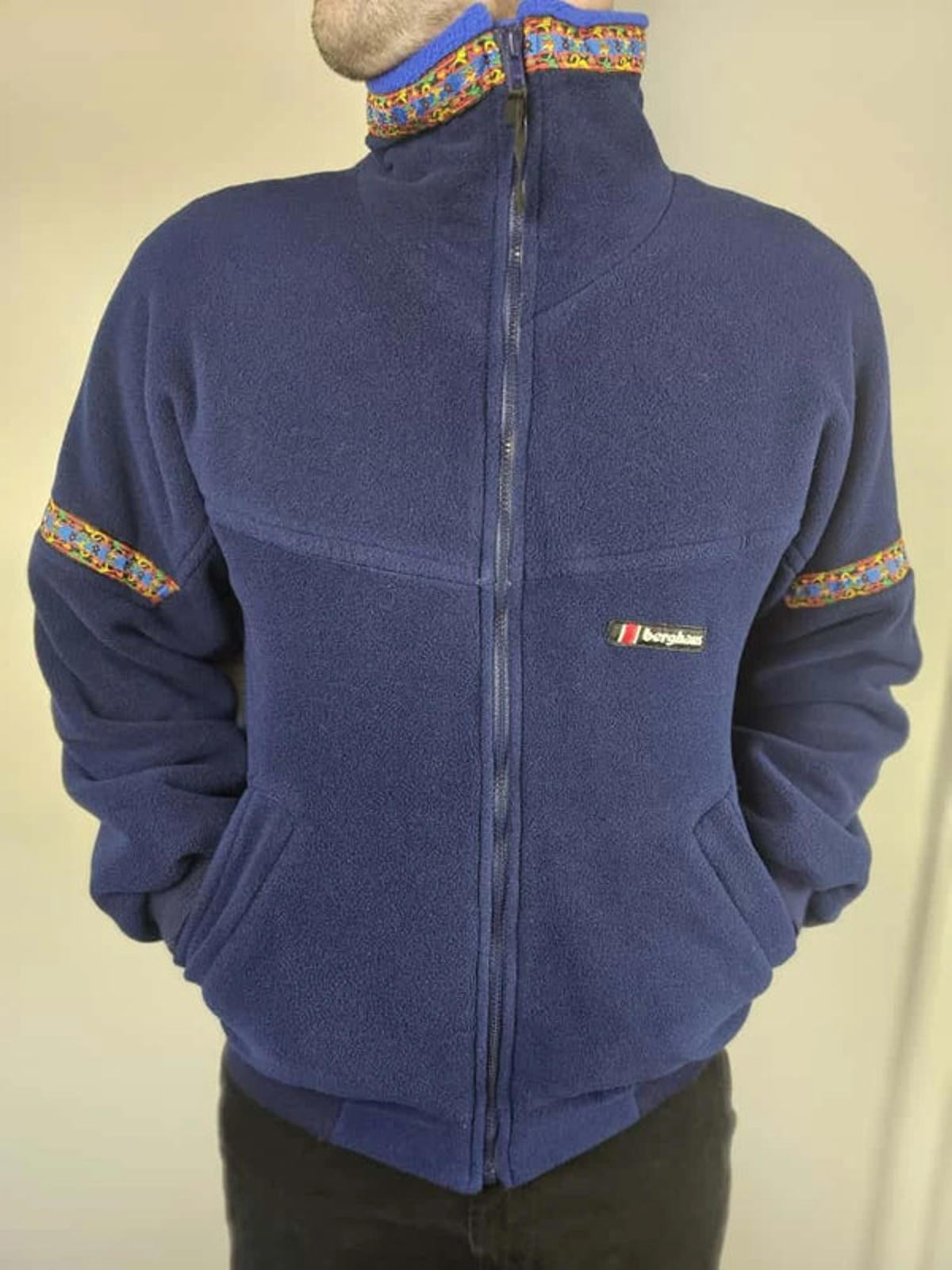 Vintage Berghaus Laventer Navy Polartec Windstopper XCT Fleece Jacket - M