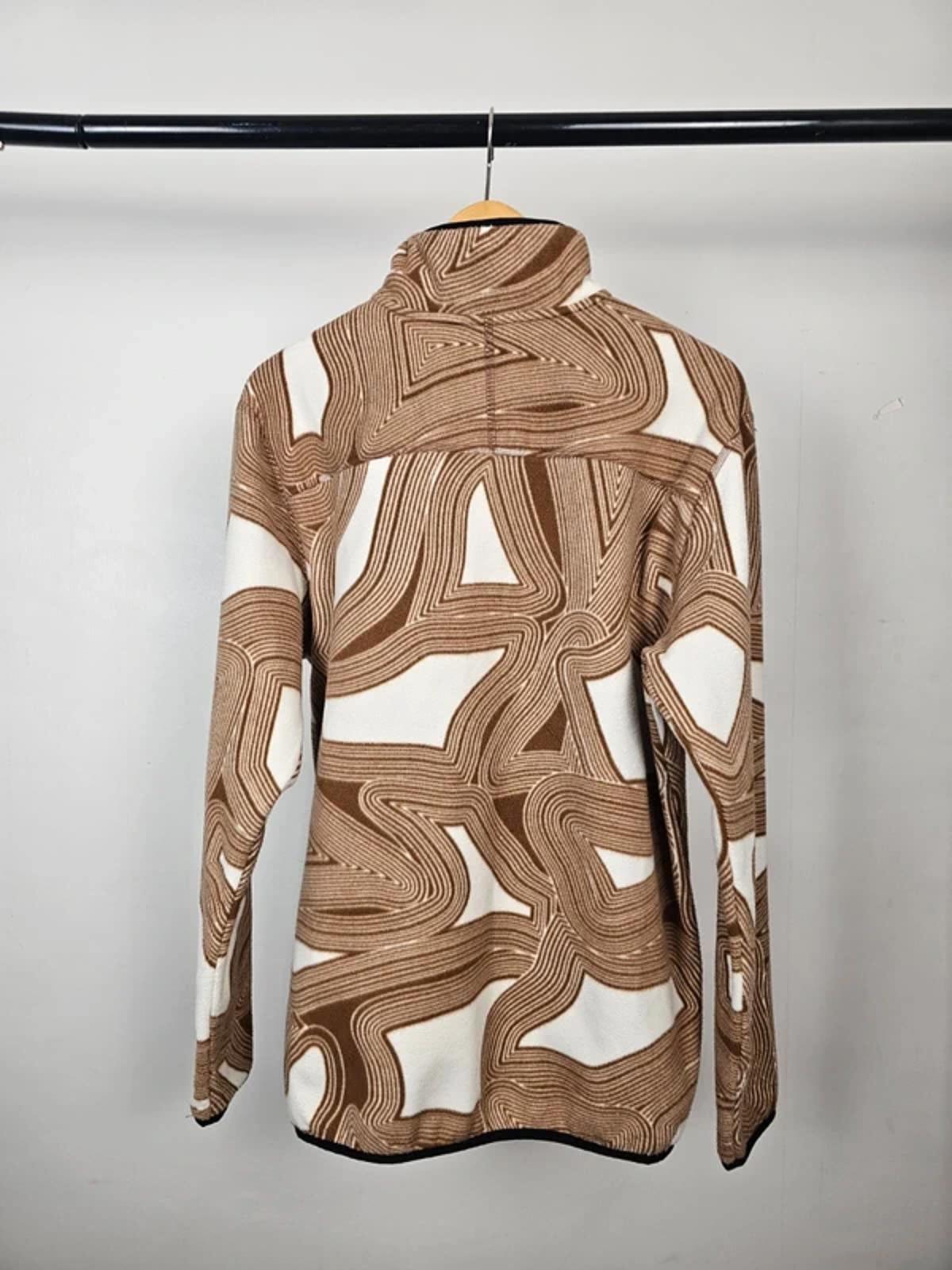 The North Face Mens 1/4 Zip Pullover Swirl Pattern Fleece Jumper - M/Medium