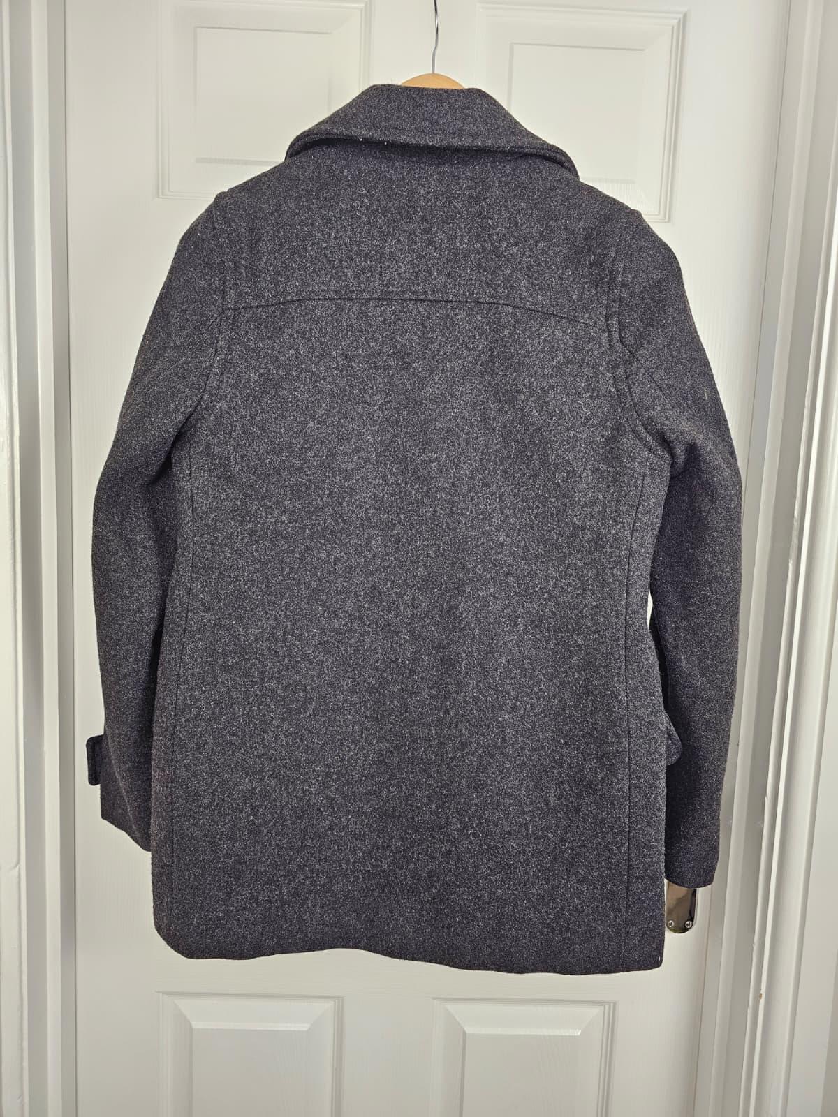 Jack Wills Womens Button Up Wool Blend Pea Coat Style Jacket/Coat - UK 12 - Grey