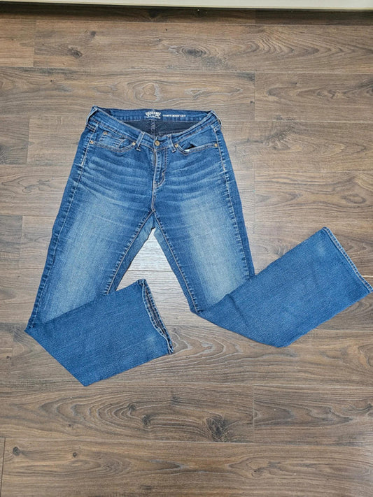 Levi's Womens Blue Jeans Curvy Boot Cut 10 L/C W30/32L Denim Trousers Bottoms 12