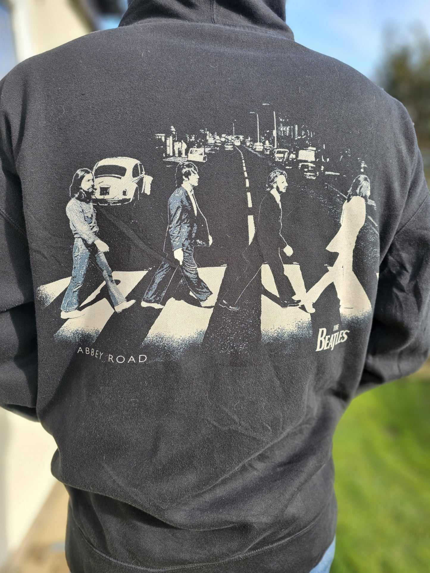 The Beatles Abbey Road Black Full Zip Up Hoodie - XL/Extra Large
