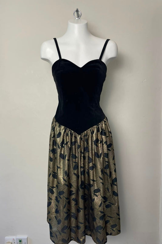 Kadix Women's Vintage 80s/90s 'Made In England' Party/Occasional Dress - UK 10